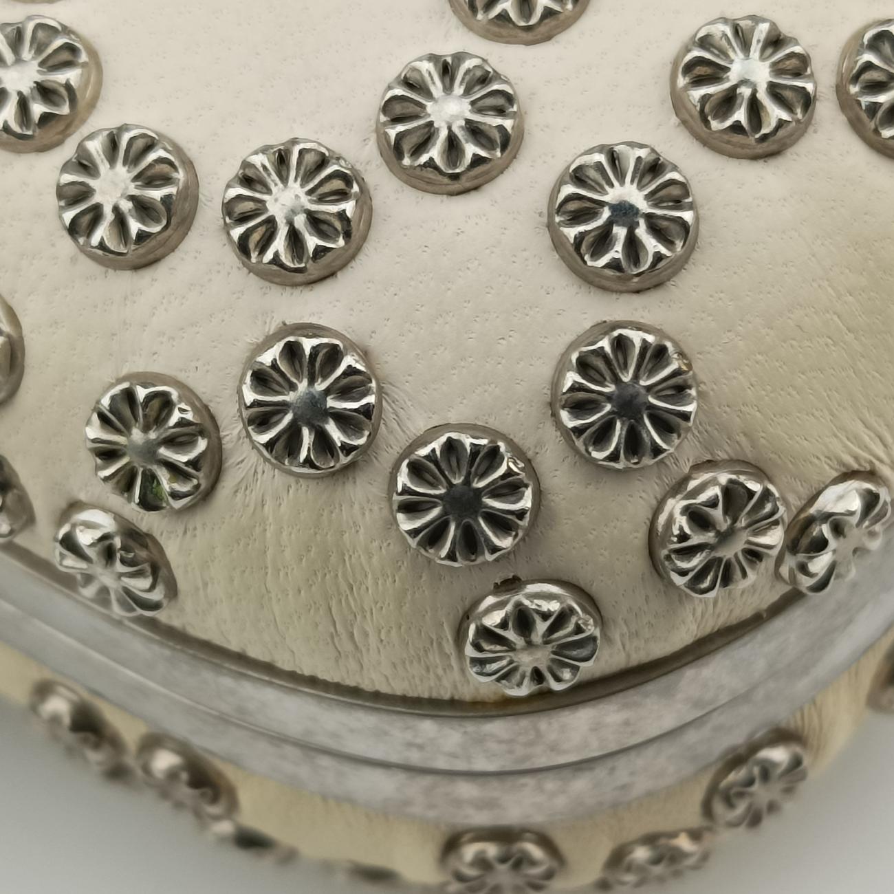 Vintage Alexander McQueen Studded Skull Box White Leather  clutchbag | stylenewstar
