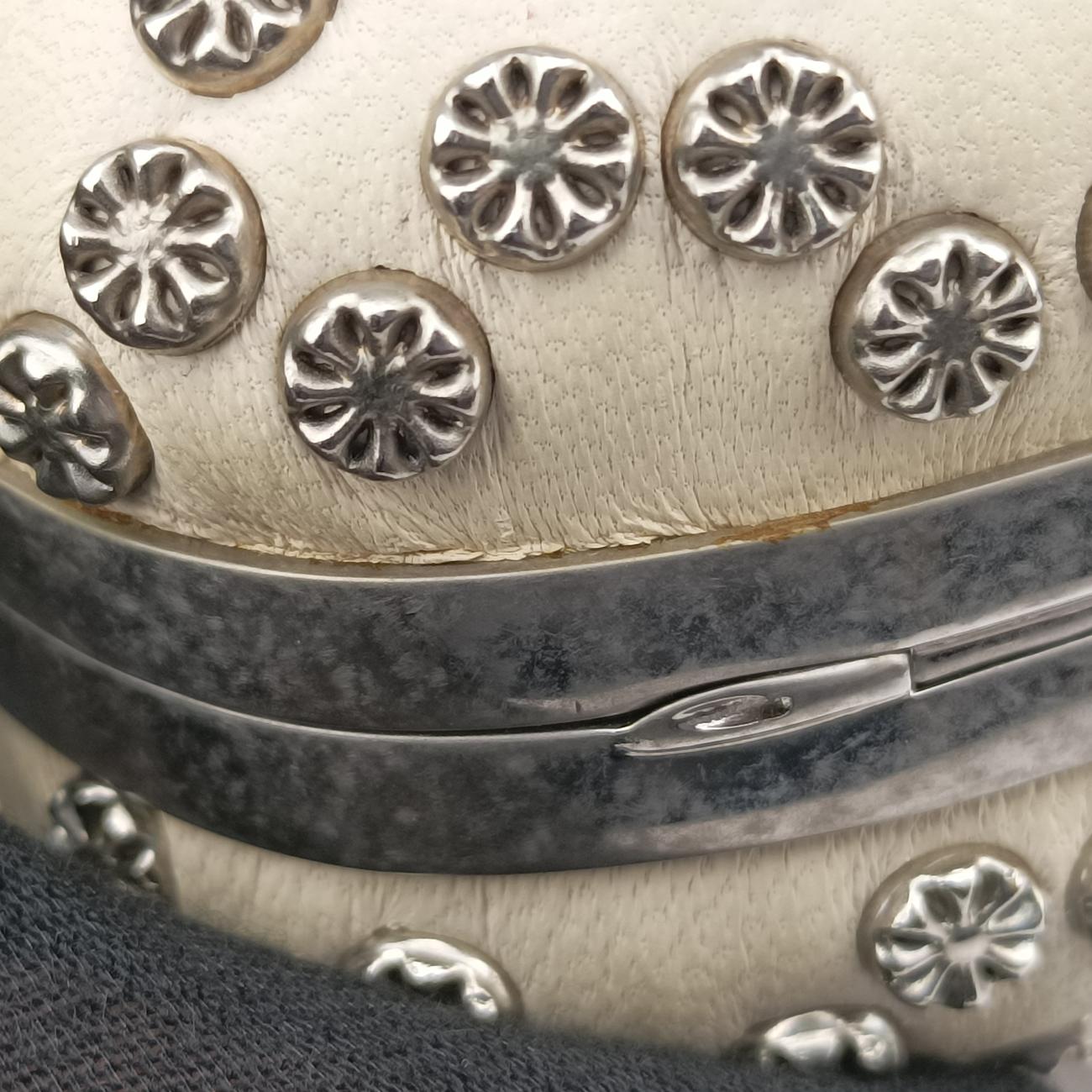 Vintage Alexander McQueen Studded Skull Box White Leather  clutchbag | stylenewstar