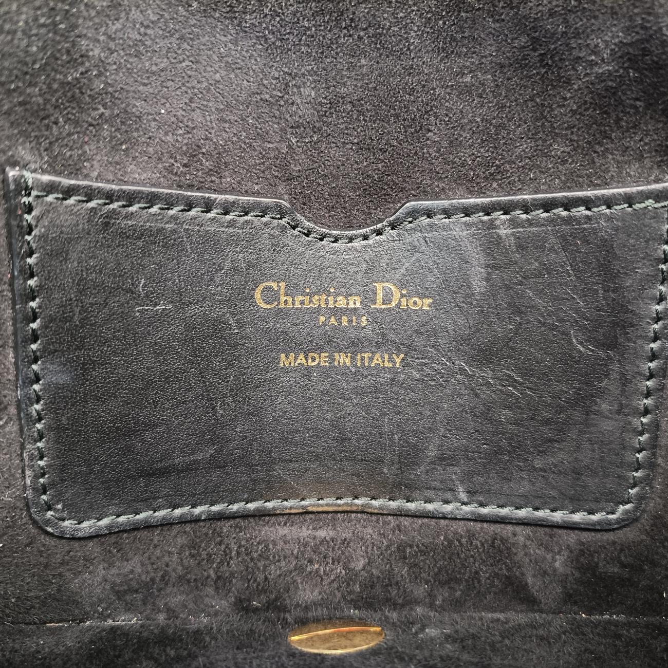 Secondhand Christian Dior Mini D-Bee Black Leather  shoulderbag | stylenewstar