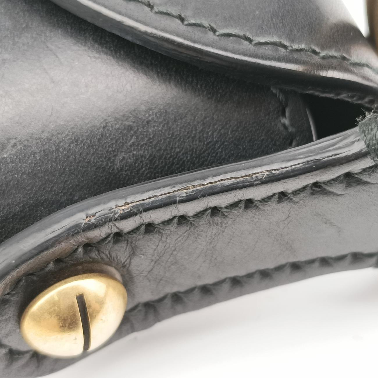 Secondhand Christian Dior Mini D-Bee Black Leather  shoulderbag | stylenewstar