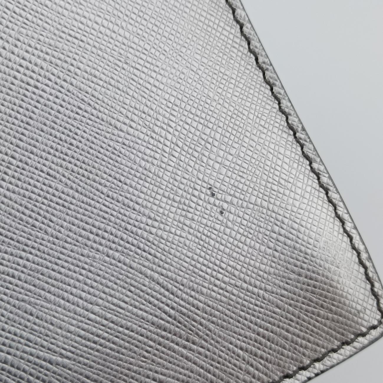 Pre-owned Prada Sound Lock Silver SAFFIANO Leather BT1037 shoulderbag | stylenewstar