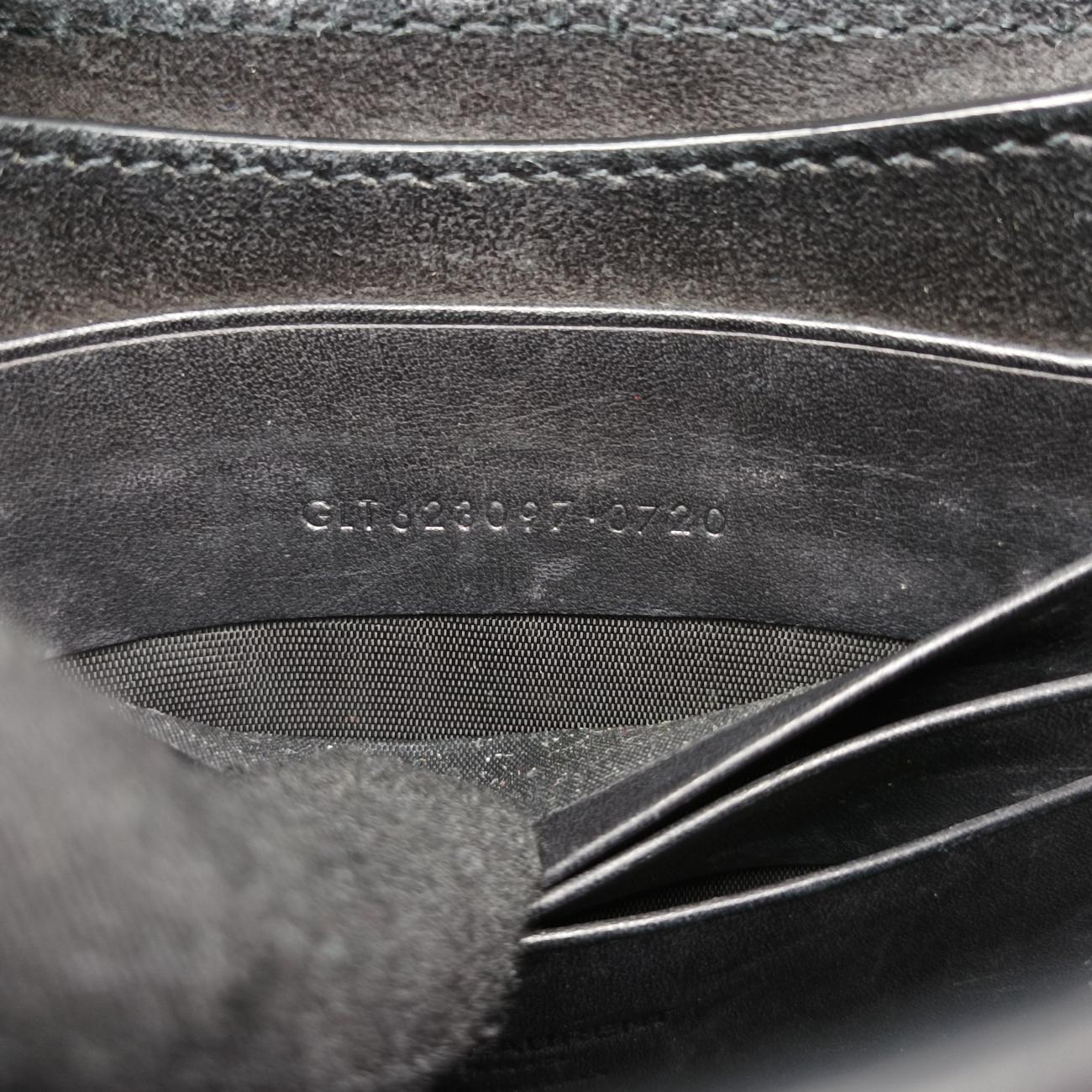 Pre-owned Yves Saint Laurent KAIA Black Leather 623097 shoulderbag | stylenewstar