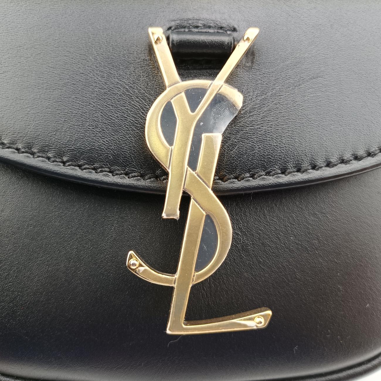 Pre-owned Yves Saint Laurent KAIA Black Leather 623097 shoulderbag | stylenewstar