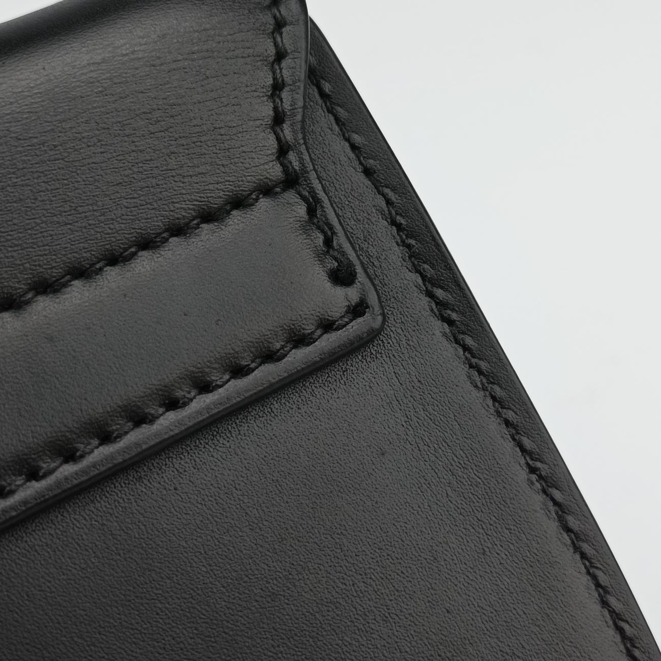 Pre-owned Yves Saint Laurent KAIA Black Leather 623097 shoulderbag | stylenewstar