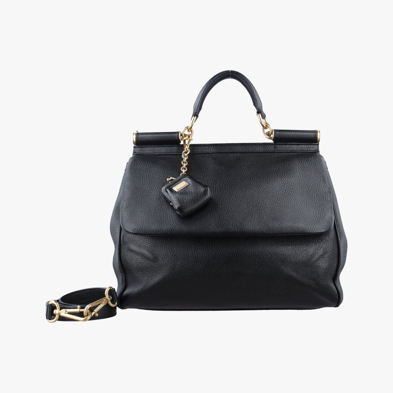 Secondhand Dolce & Gabbana SICILY Black Leather  shoulderbag | stylenewstar