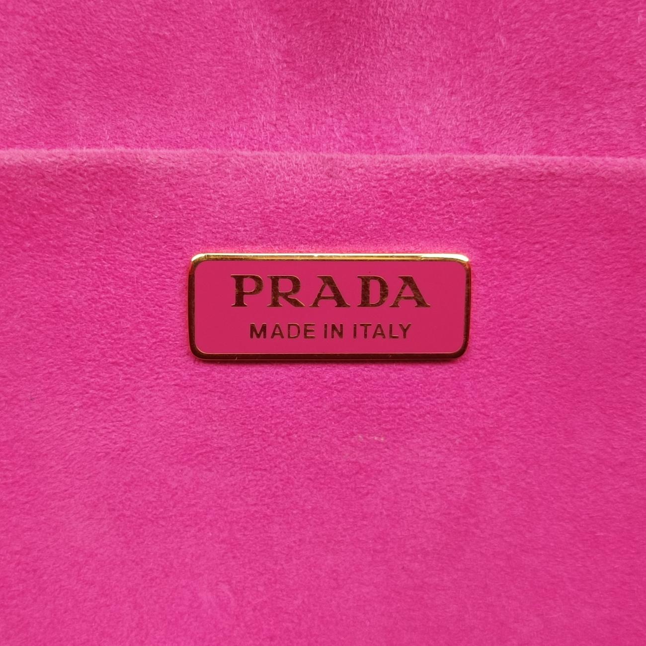 Pre-owned Prada Cahier Multicolour velour 1BD075 shoulderbag | stylenewstar