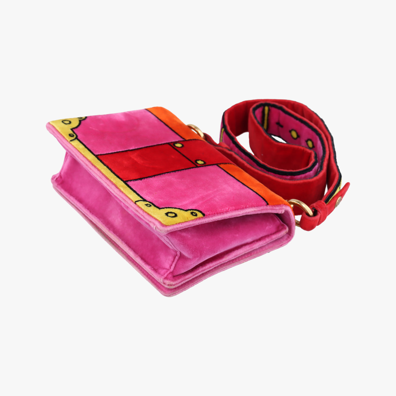 Pre-owned Prada Cahier Multicolour velour 1BD075 shoulderbag | stylenewstar