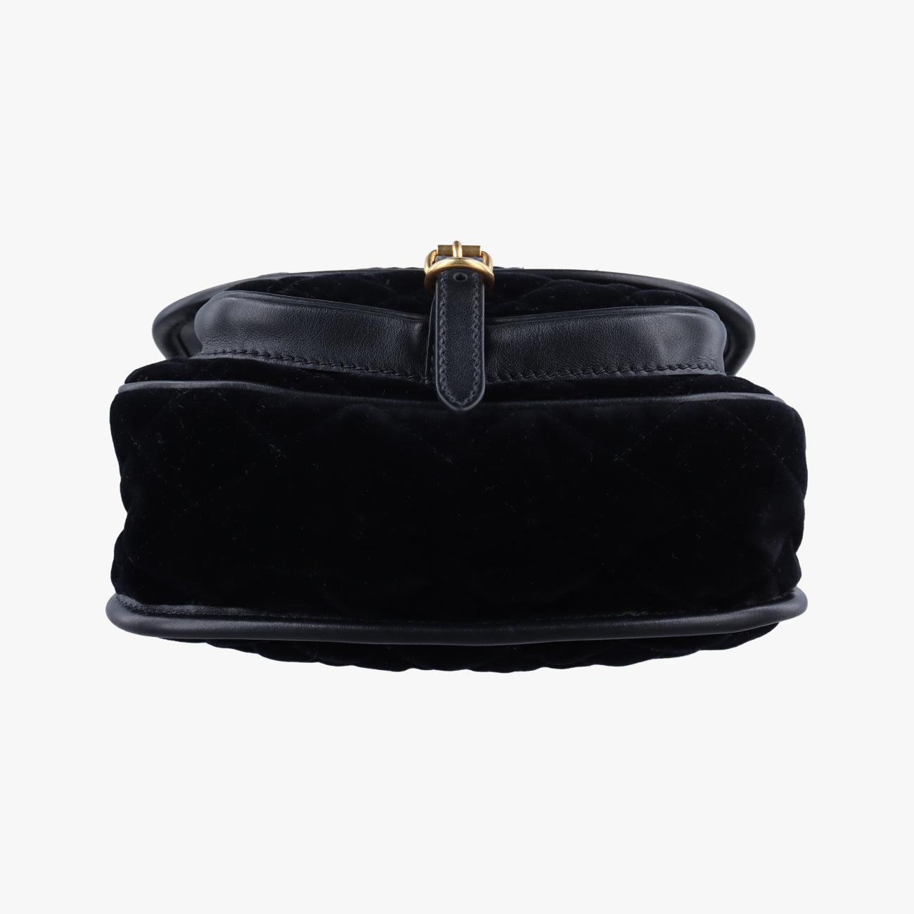 Pre-owned Prada Stitch Black Velour 1BD050 shoulderbag | stylenewstar
