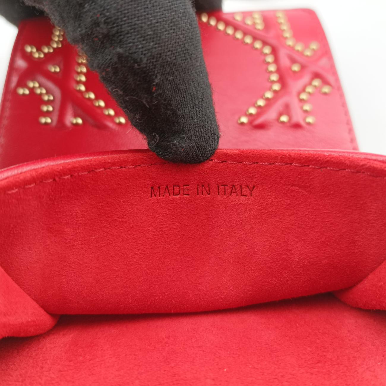 Pre-owned Christian Dior Diorama Red Leather  shoulderbag | stylenewstar