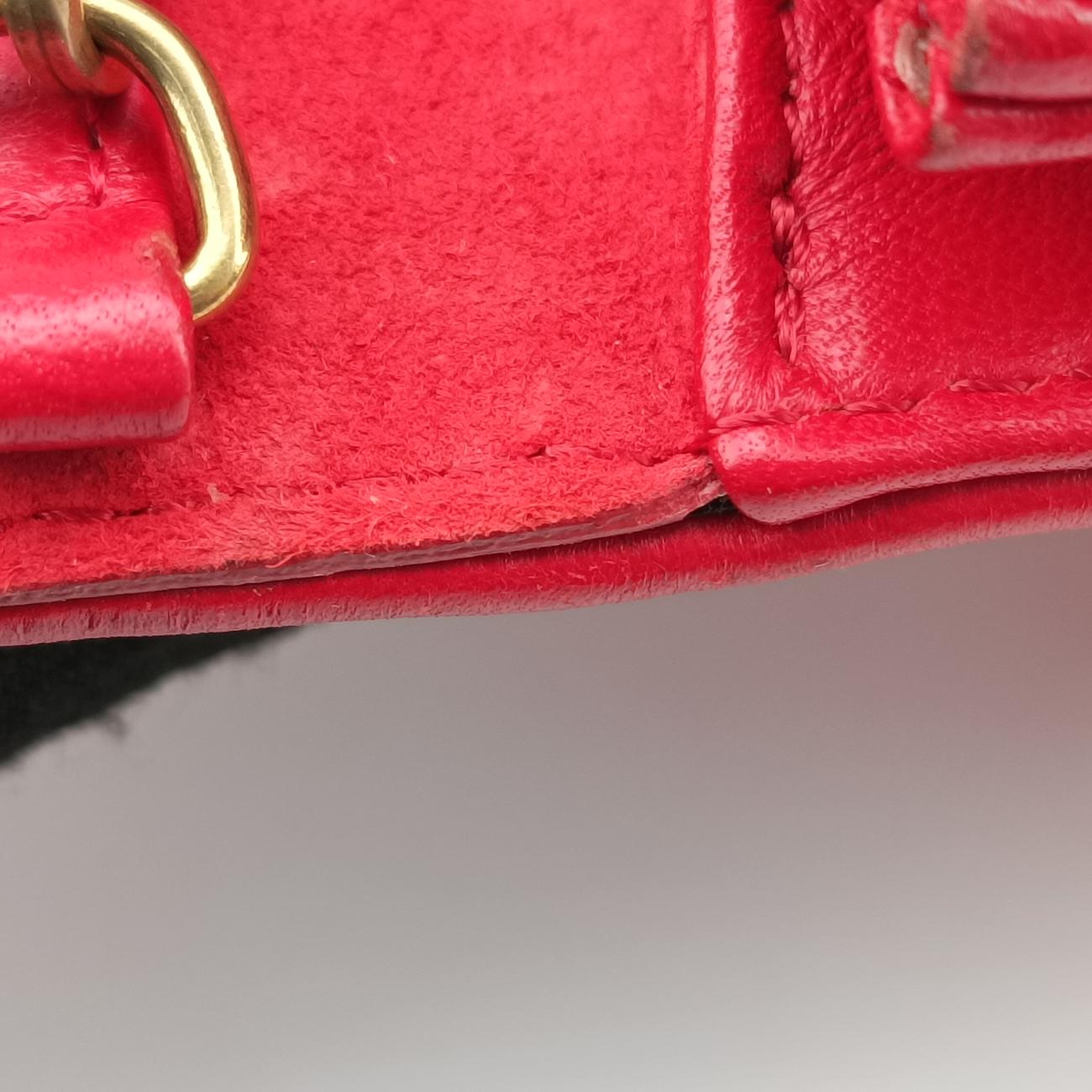 Pre-owned Christian Dior Diorama Red Leather  shoulderbag | stylenewstar