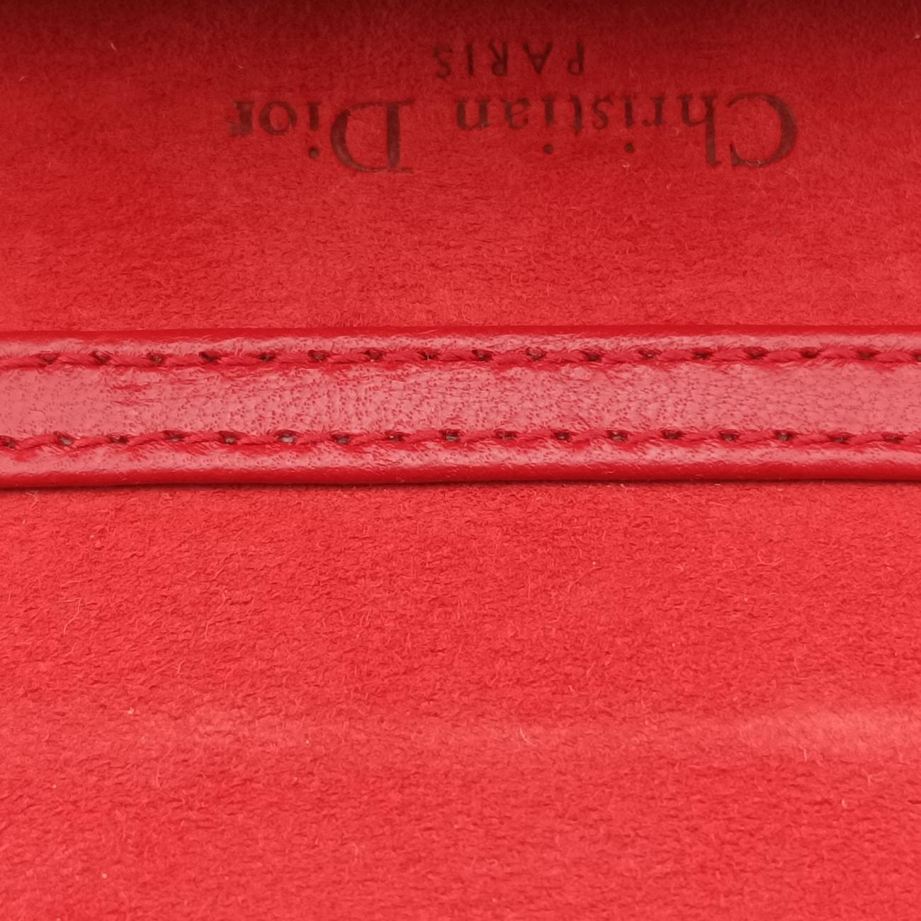 Pre-owned Christian Dior Diorama Red Leather  shoulderbag | stylenewstar