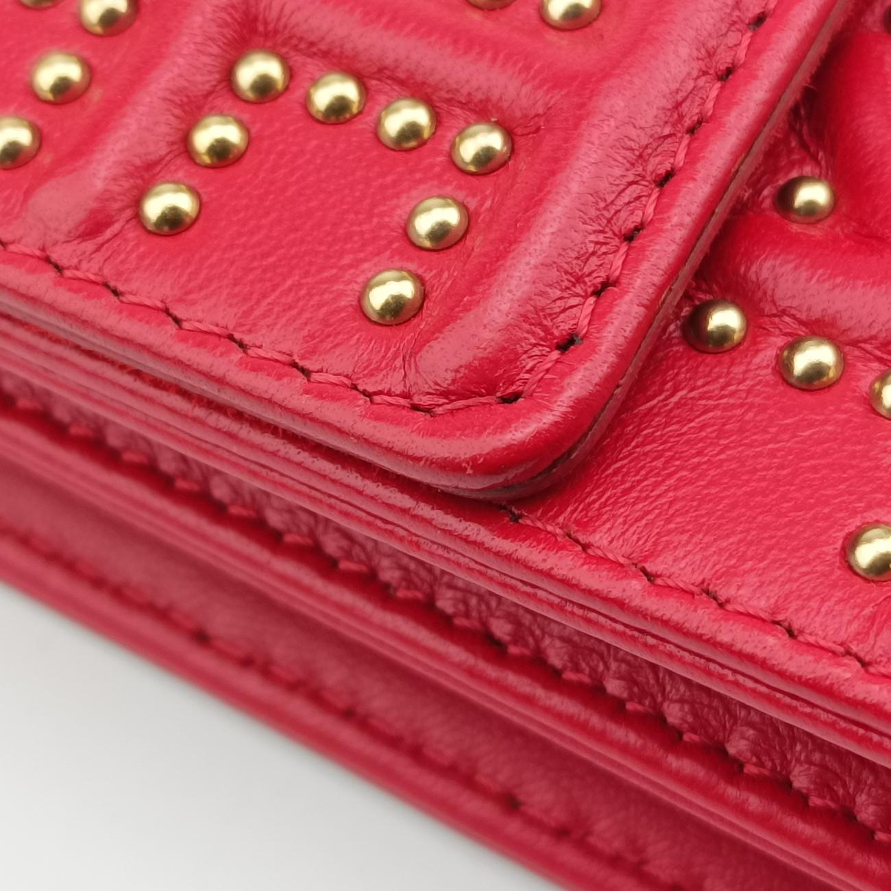 Pre-owned Christian Dior Diorama Red Leather  shoulderbag | stylenewstar