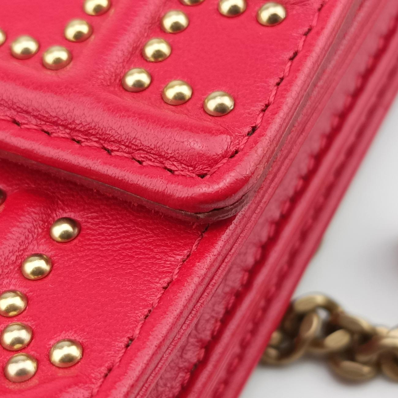 Pre-owned Christian Dior Diorama Red Leather  shoulderbag | stylenewstar