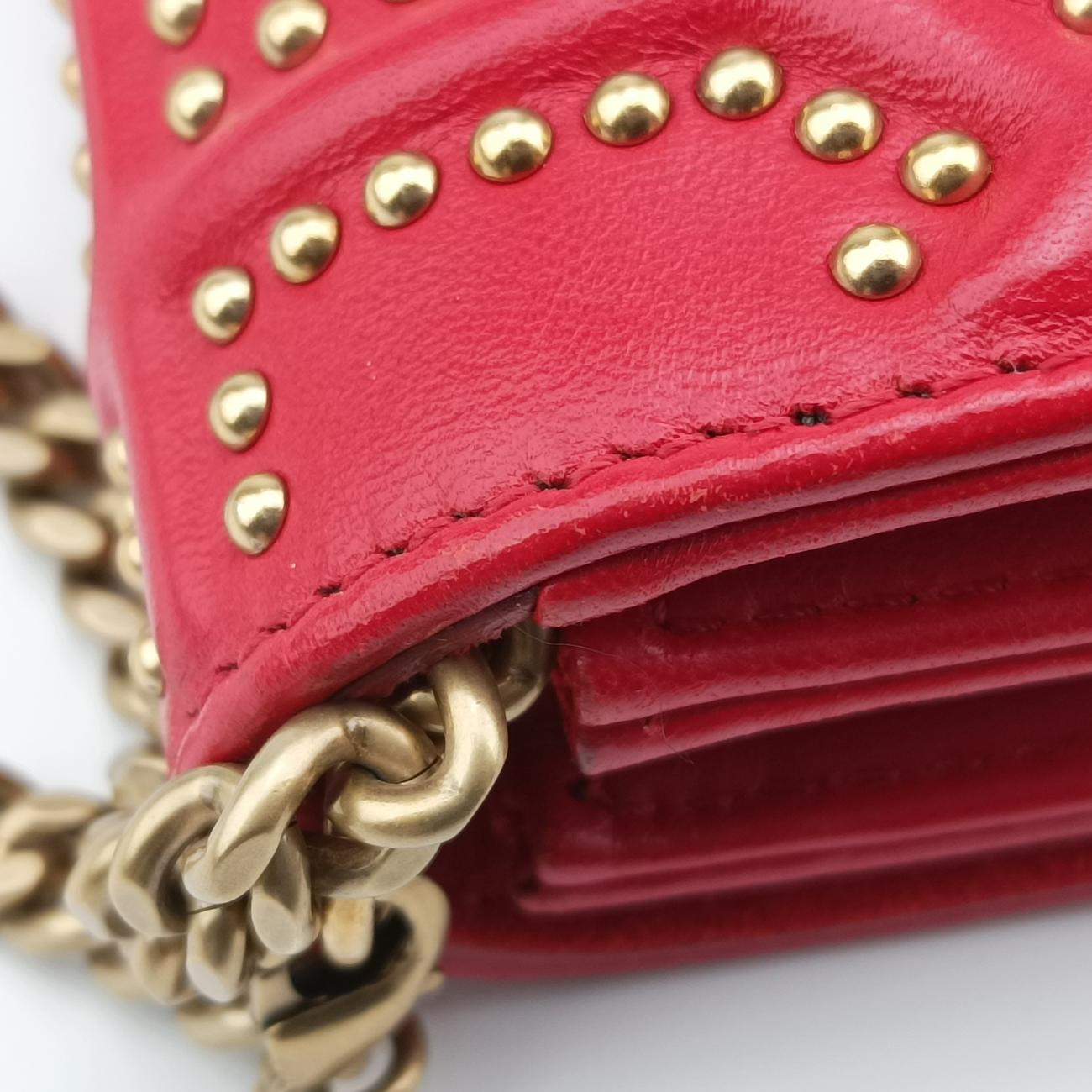 Pre-owned Christian Dior Diorama Red Leather  shoulderbag | stylenewstar