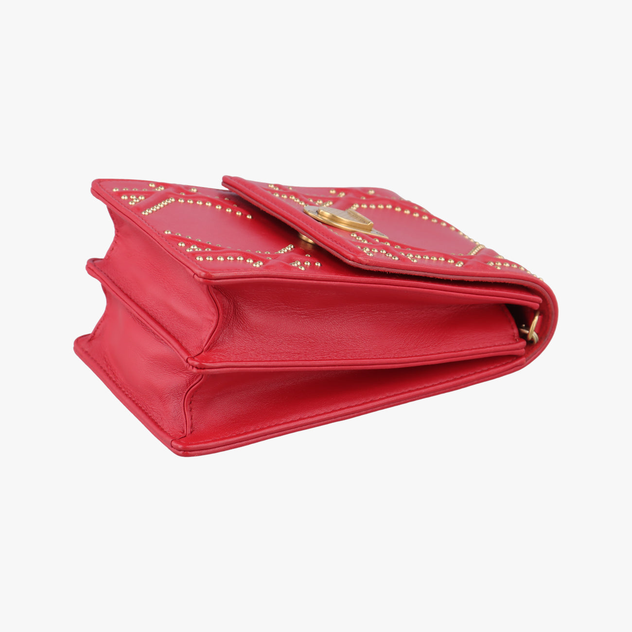 Pre-owned Christian Dior Diorama Red Leather  shoulderbag | stylenewstar