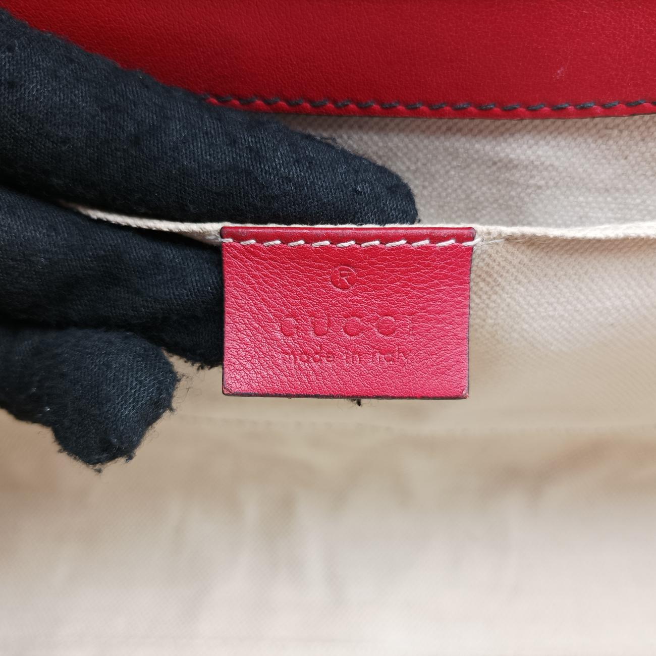 Pre-owned Gucci Emily Red Leather 295402 shoulderbag | stylenewstar