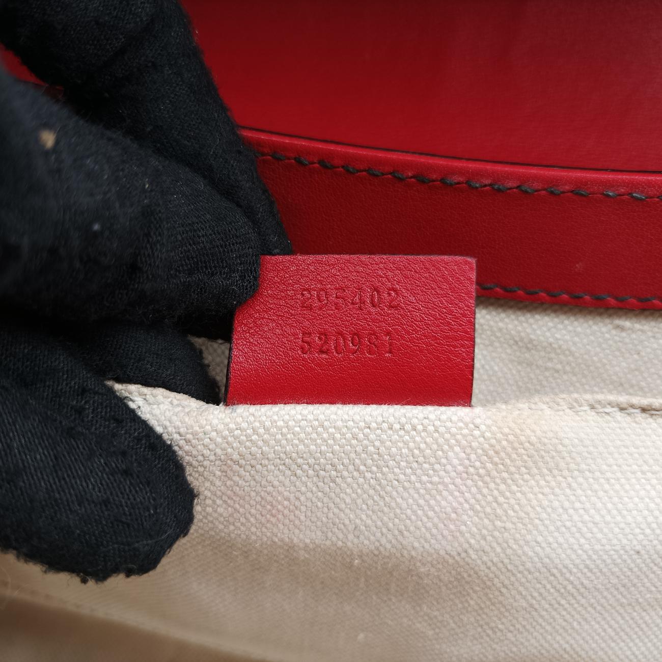 Pre-owned Gucci Emily Red Leather 295402 shoulderbag | stylenewstar