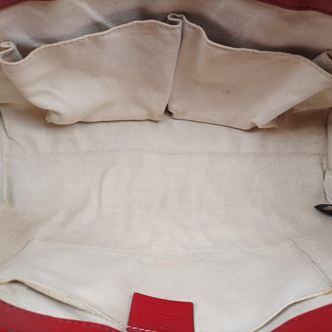 Pre-owned Gucci Emily Red Leather 295402 shoulderbag | stylenewstar