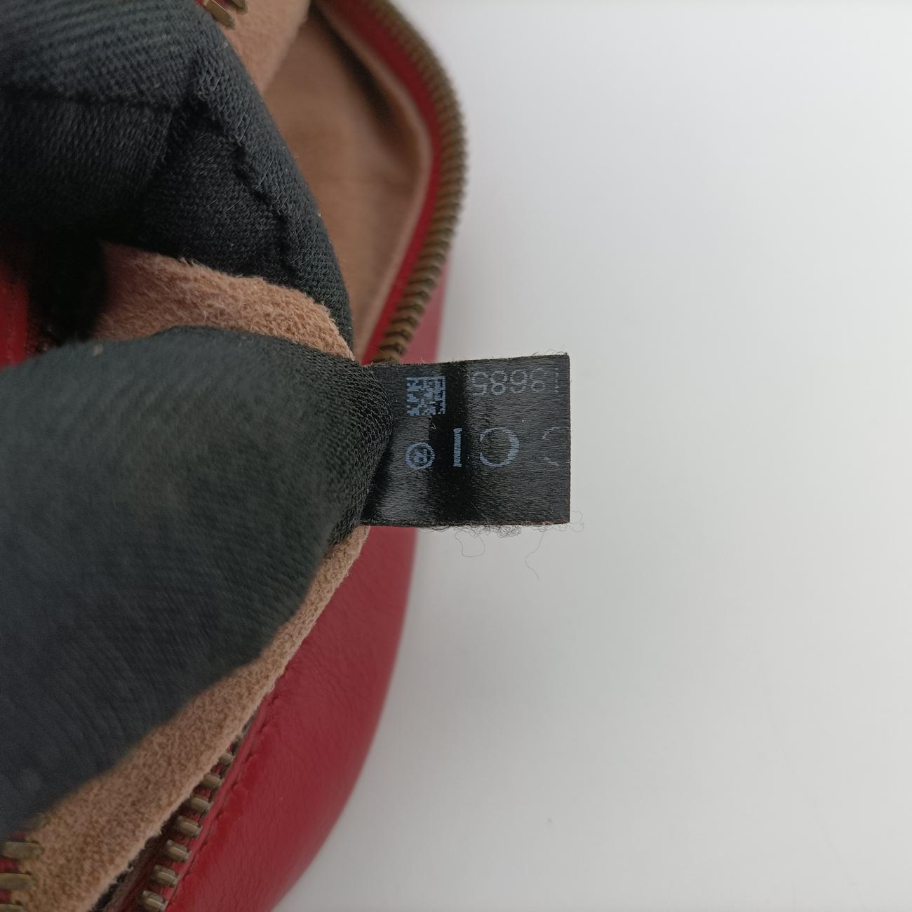 Pre-owned Gucci GG Marmont Red Leather 447632 shoulderbag | stylenewstar