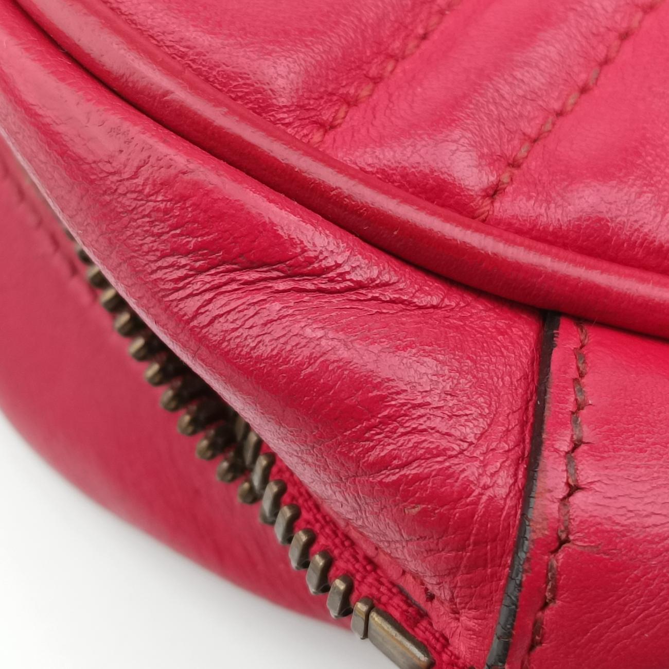 Pre-owned Gucci GG Marmont Red Leather 447632 shoulderbag | stylenewstar