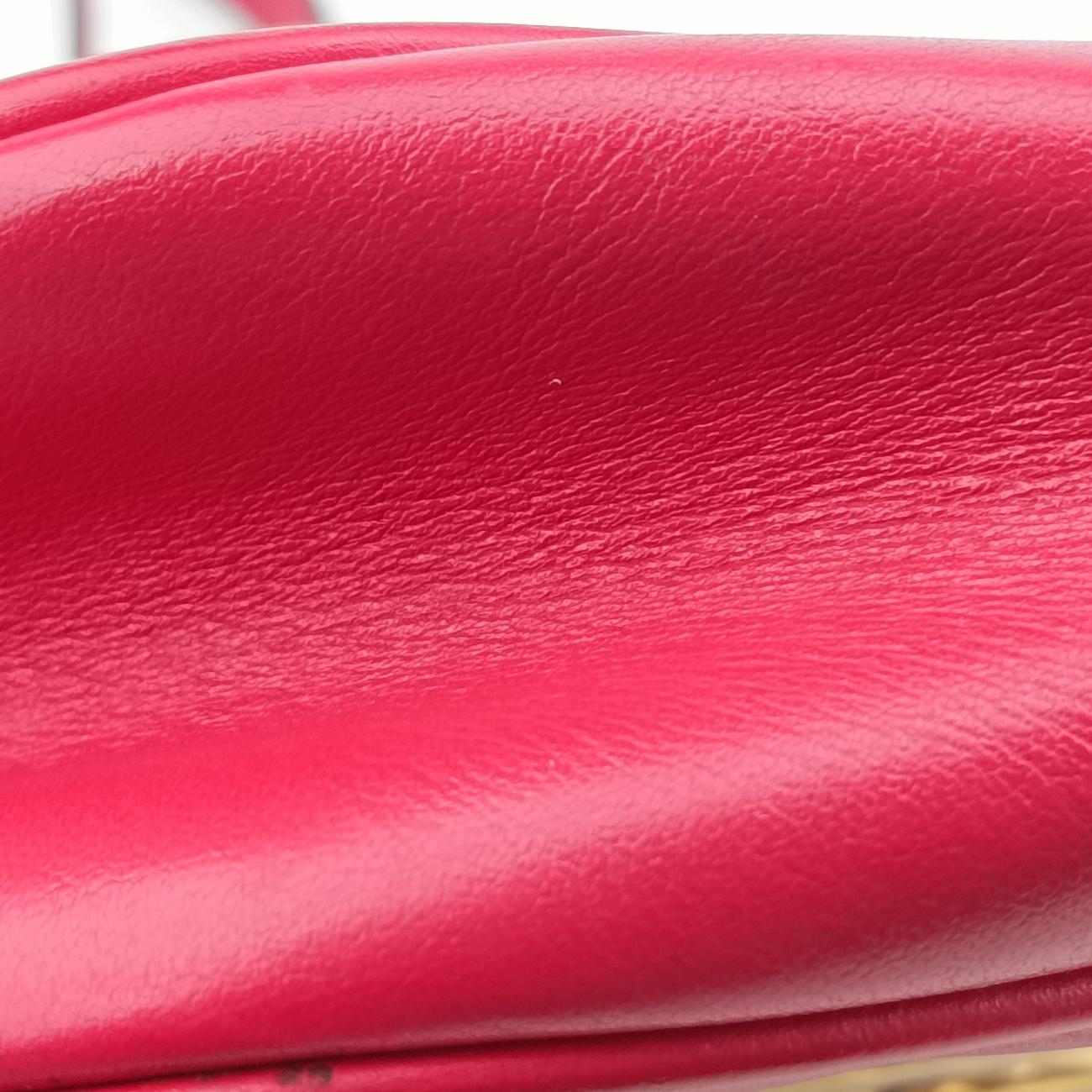 Pre-owned Gucci GG Marmont Red Leather 447632 shoulderbag | stylenewstar