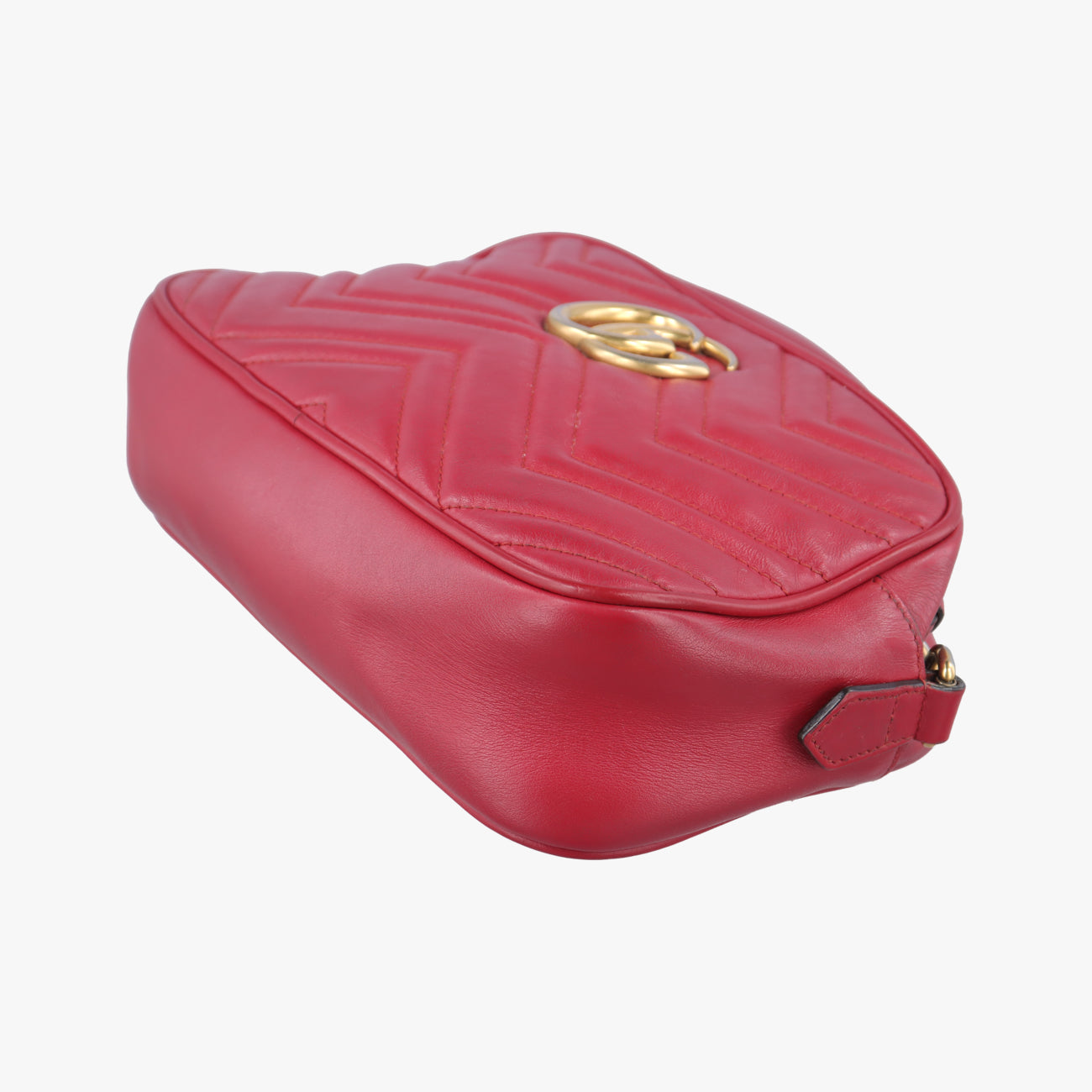 Pre-owned Gucci GG Marmont Red Leather 447632 shoulderbag | stylenewstar