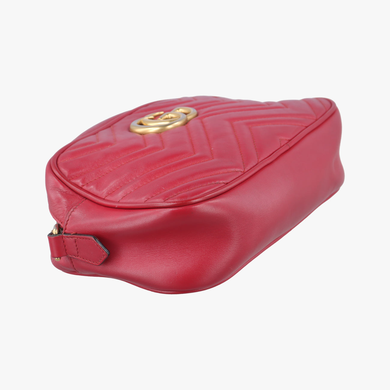 Pre-owned Gucci GG Marmont Red Leather 447632 shoulderbag | stylenewstar