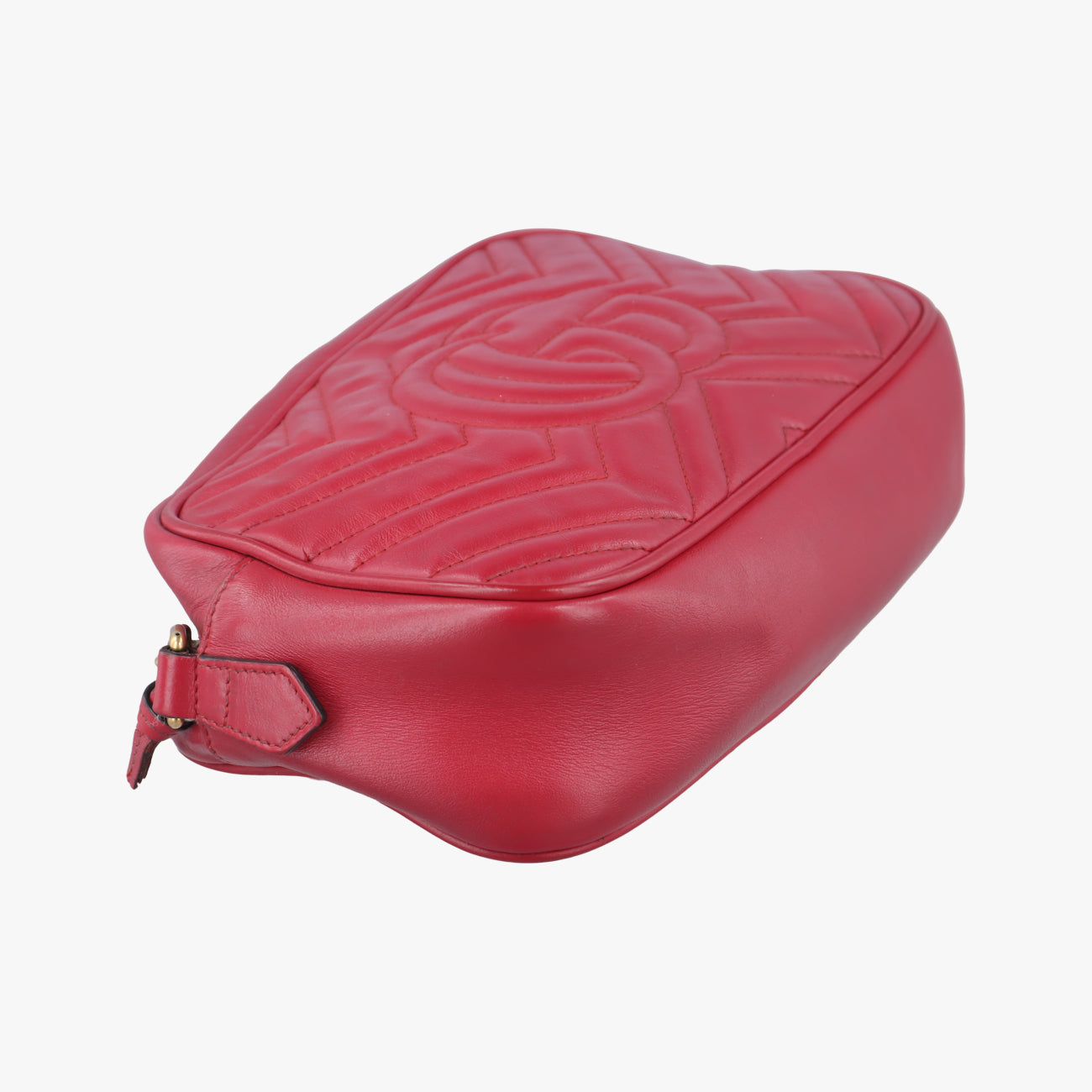 Pre-owned Gucci GG Marmont Red Leather 447632 shoulderbag | stylenewstar