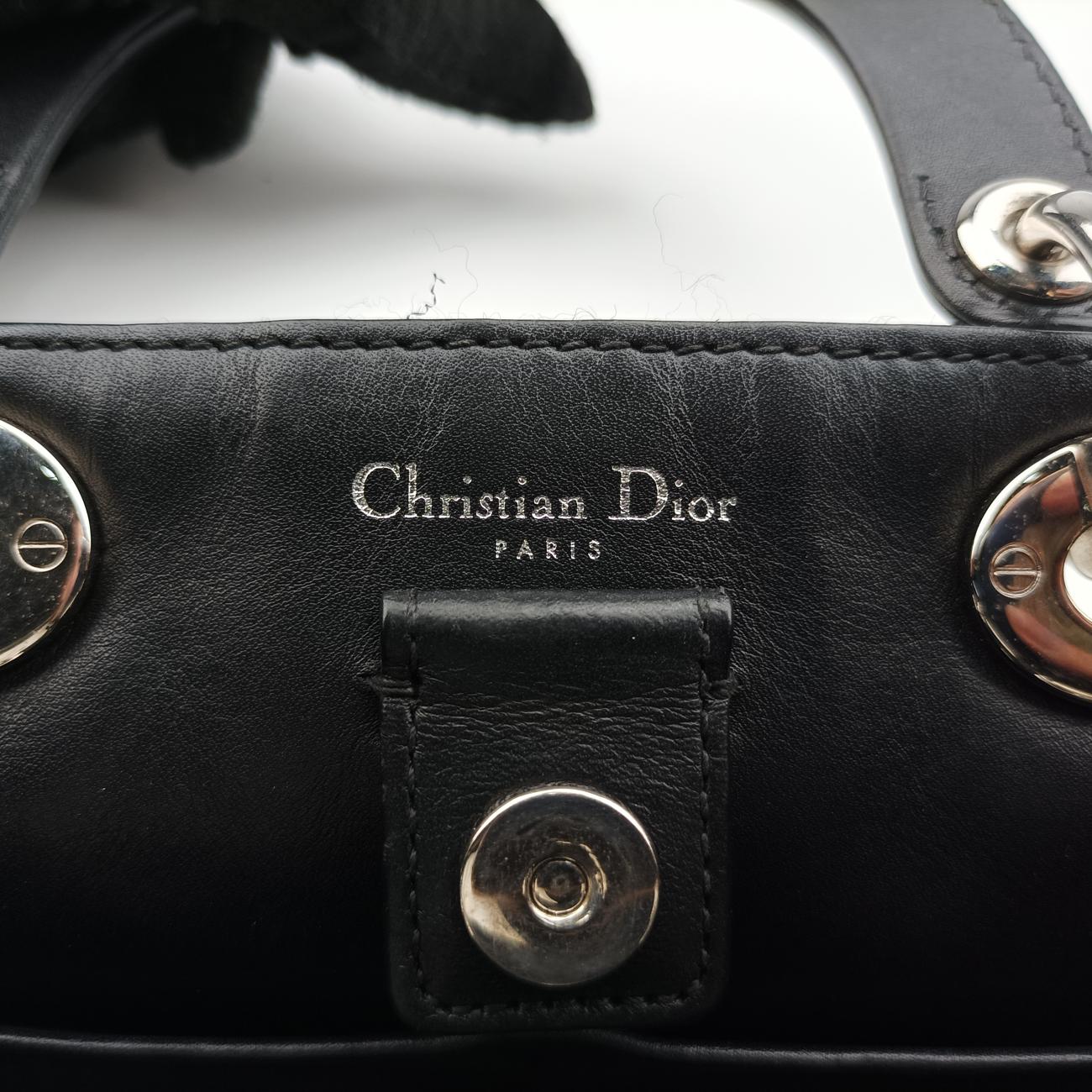 Pre-owned Christian Dior Lady Dior Blue×Multicolour Tweed  shoulderbag | stylenewstar