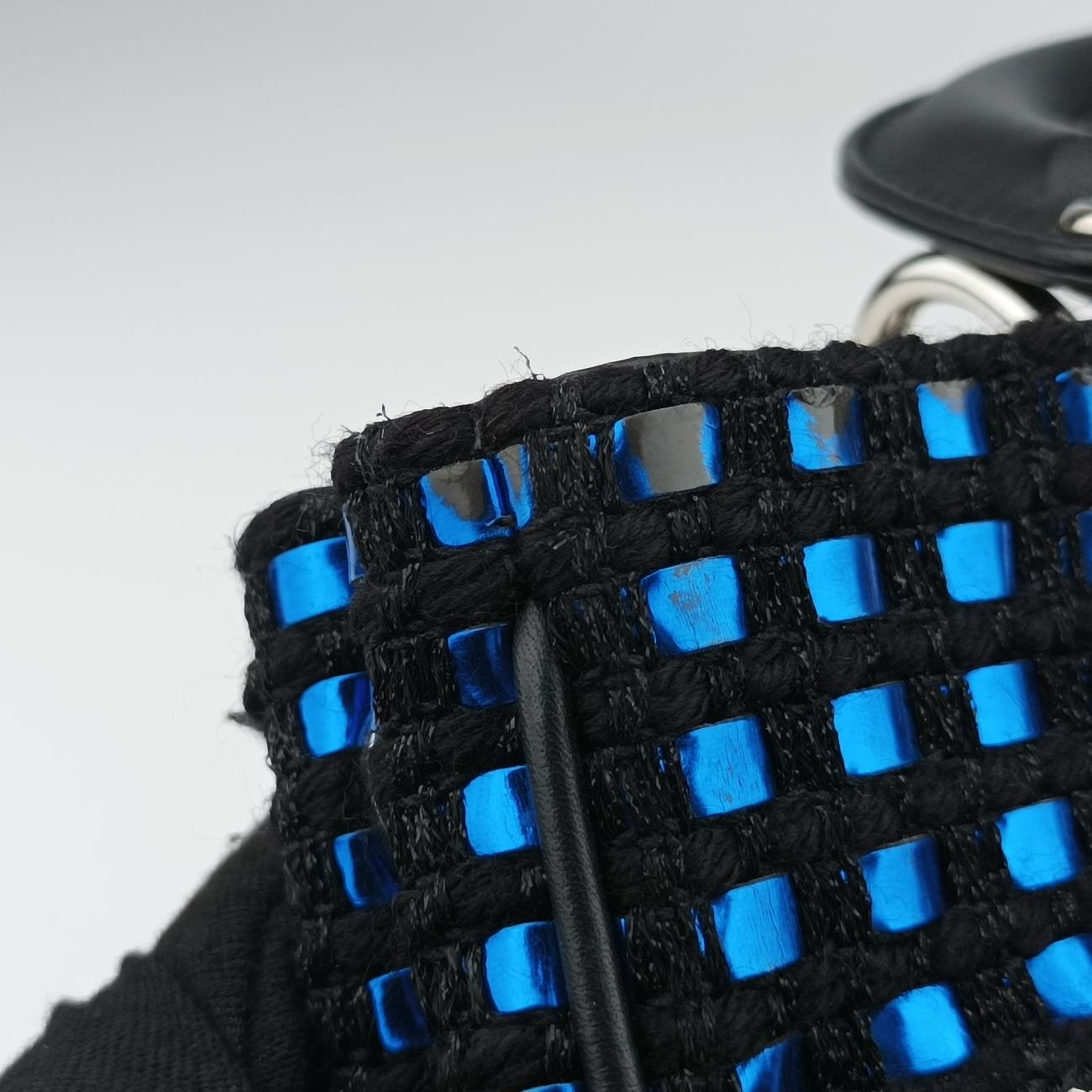 Pre-owned Christian Dior Lady Dior Blue×Multicolour Tweed  shoulderbag | stylenewstar