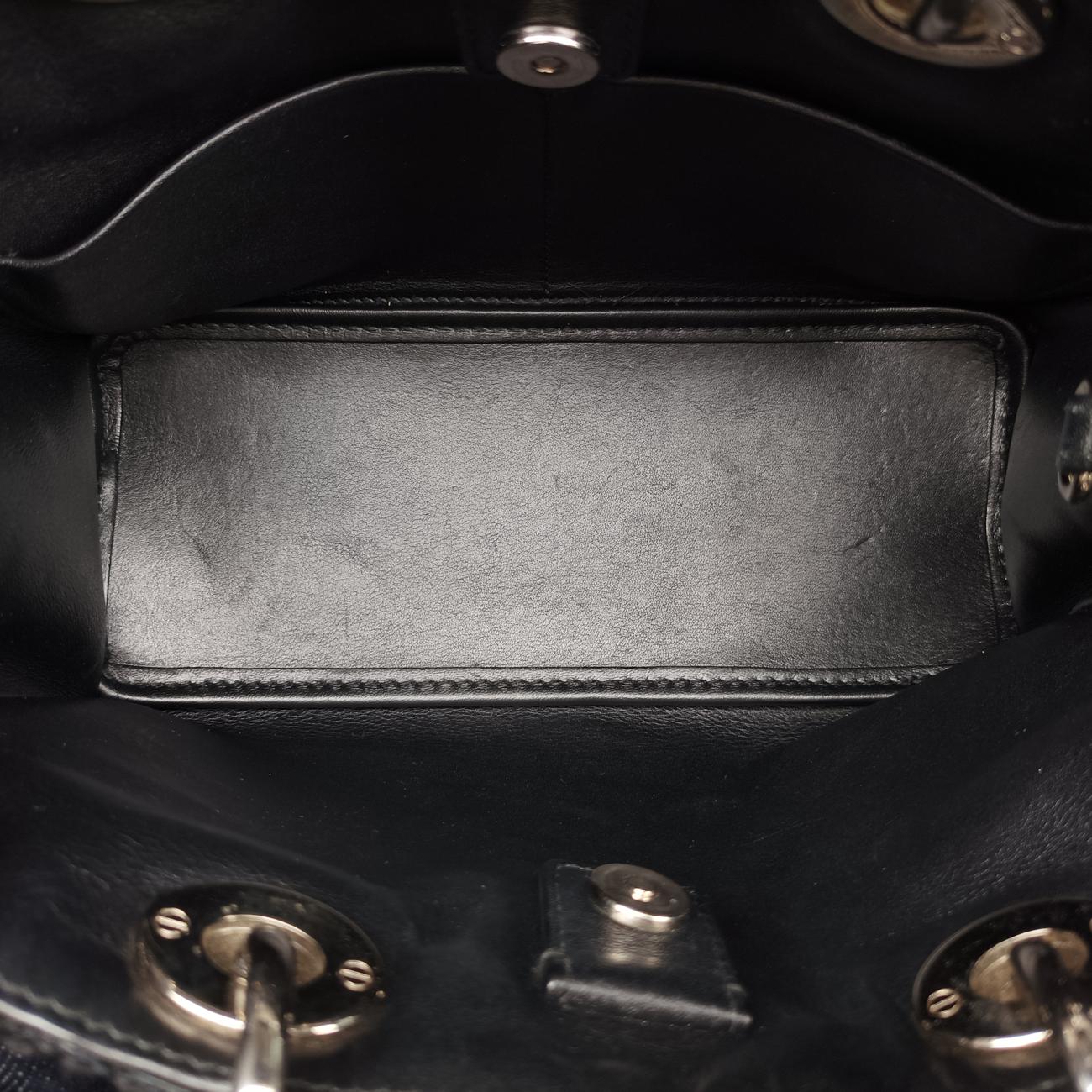 Pre-owned Christian Dior Lady Dior Blue×Multicolour Tweed  shoulderbag | stylenewstar