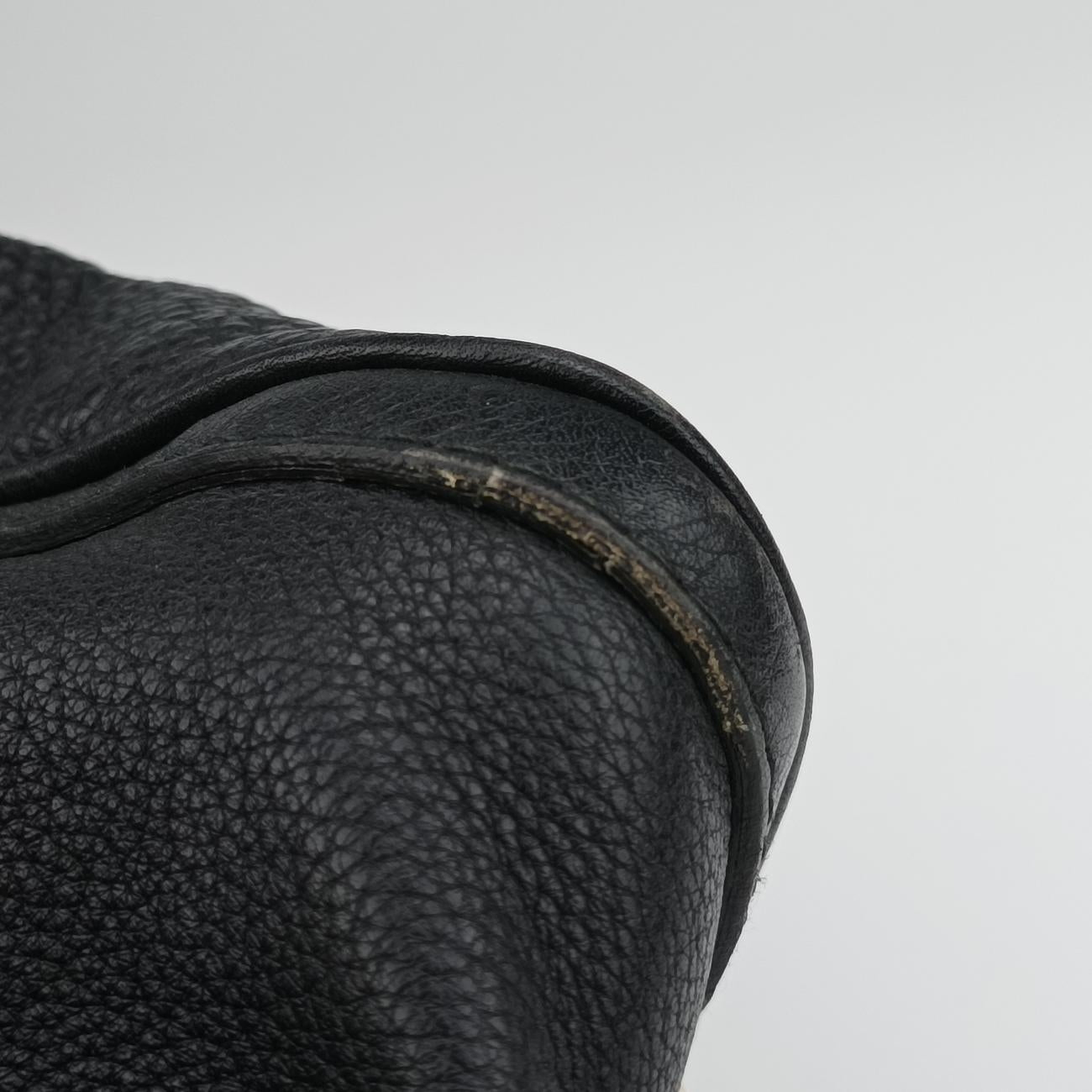 Pre-owned Gucci Sherry Line Black x green x red Leather 247205 shoulderbag | stylenewstar