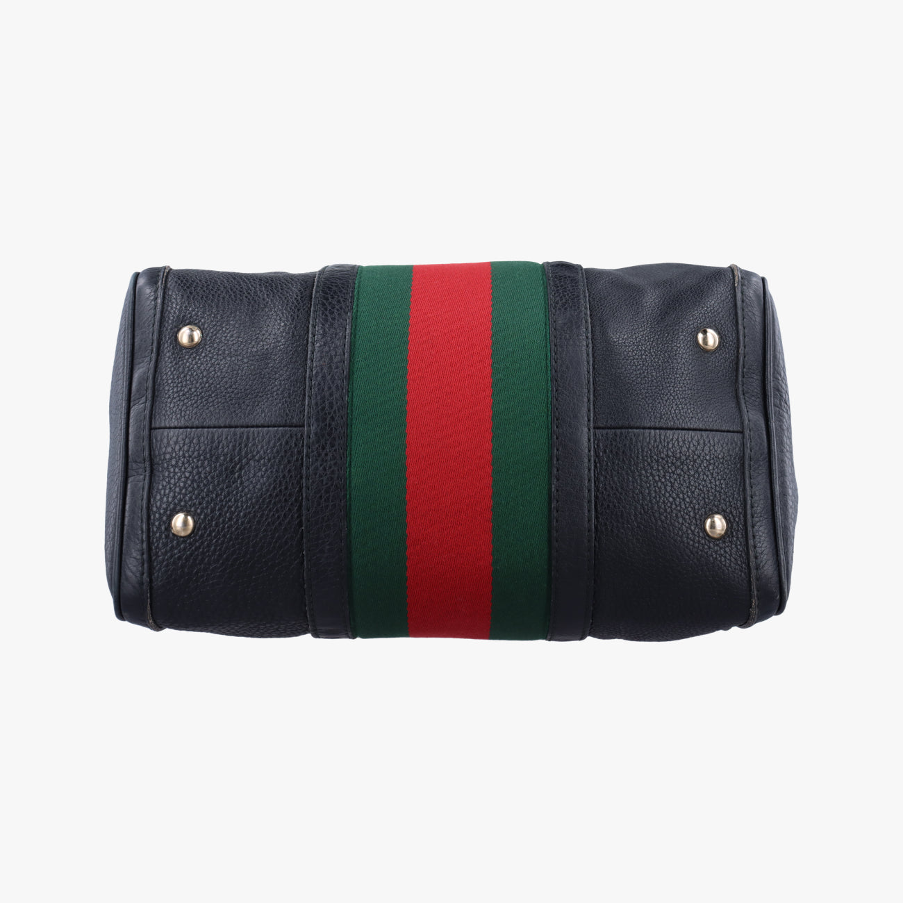 Pre-owned Gucci Sherry Line Black x green x red Leather 247205 shoulderbag | stylenewstar