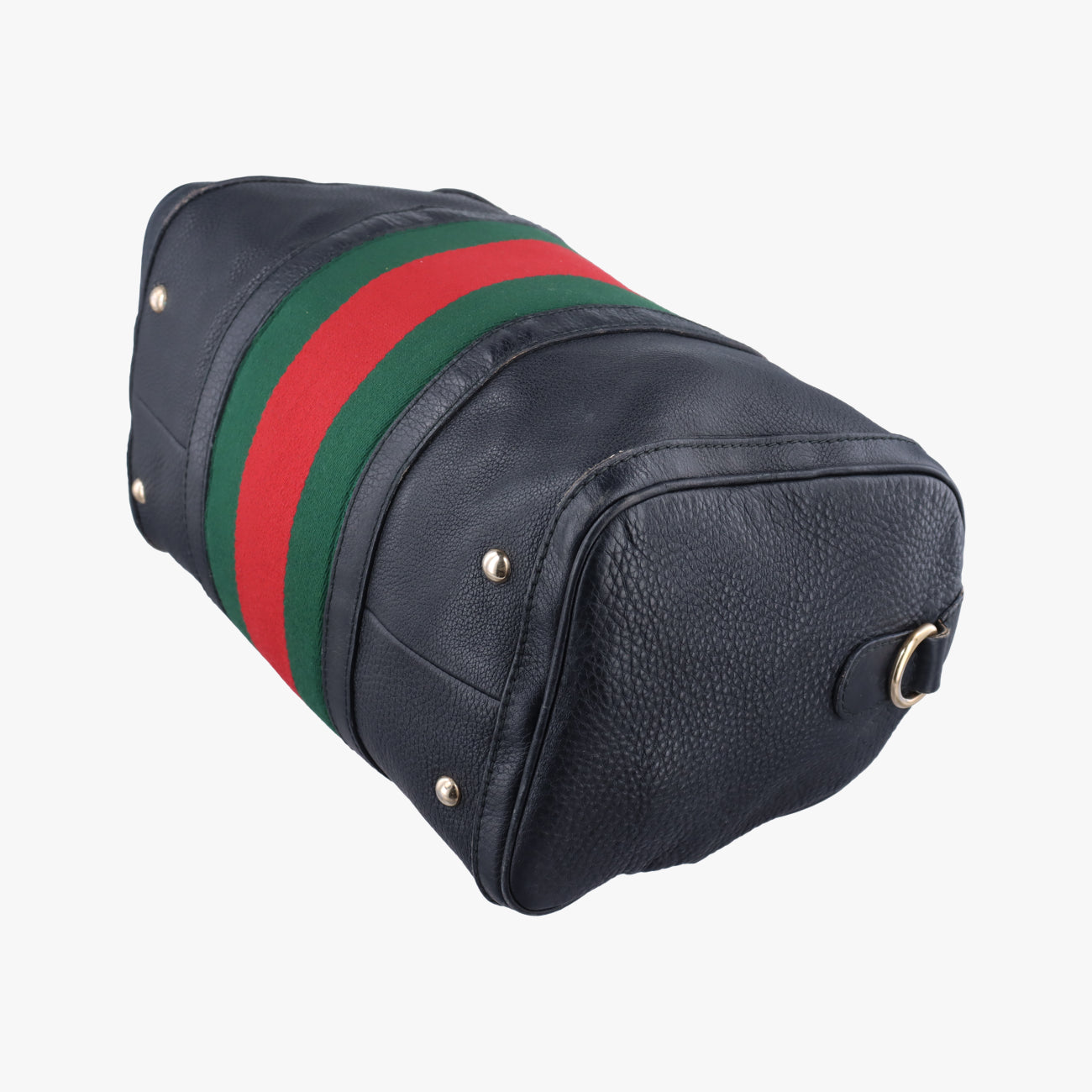 Pre-owned Gucci Sherry Line Black x green x red Leather 247205 shoulderbag | stylenewstar