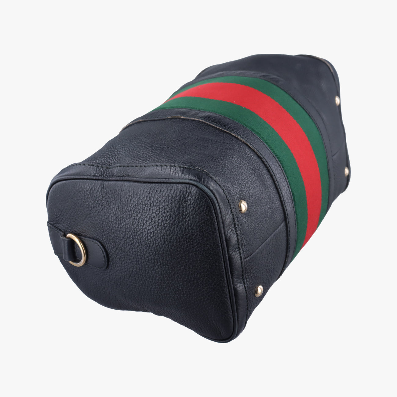 Pre-owned Gucci Sherry Line Black x green x red Leather 247205 shoulderbag | stylenewstar