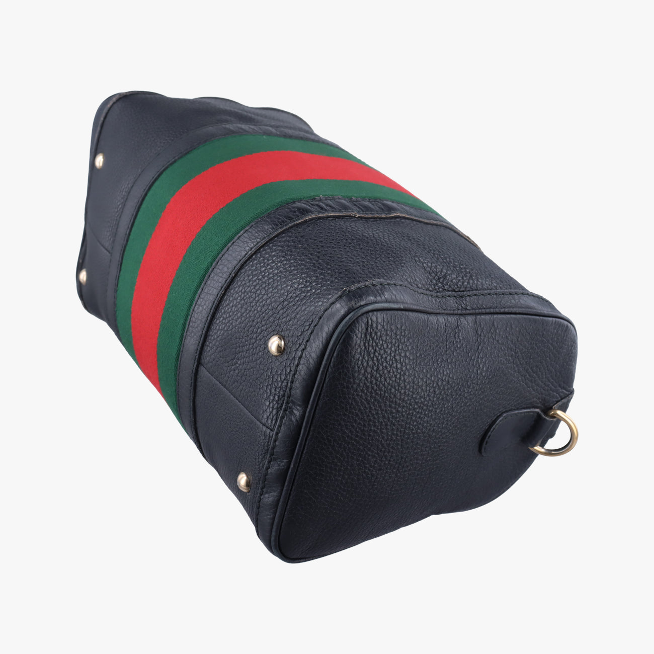 Pre-owned Gucci Sherry Line Black x green x red Leather 247205 shoulderbag | stylenewstar