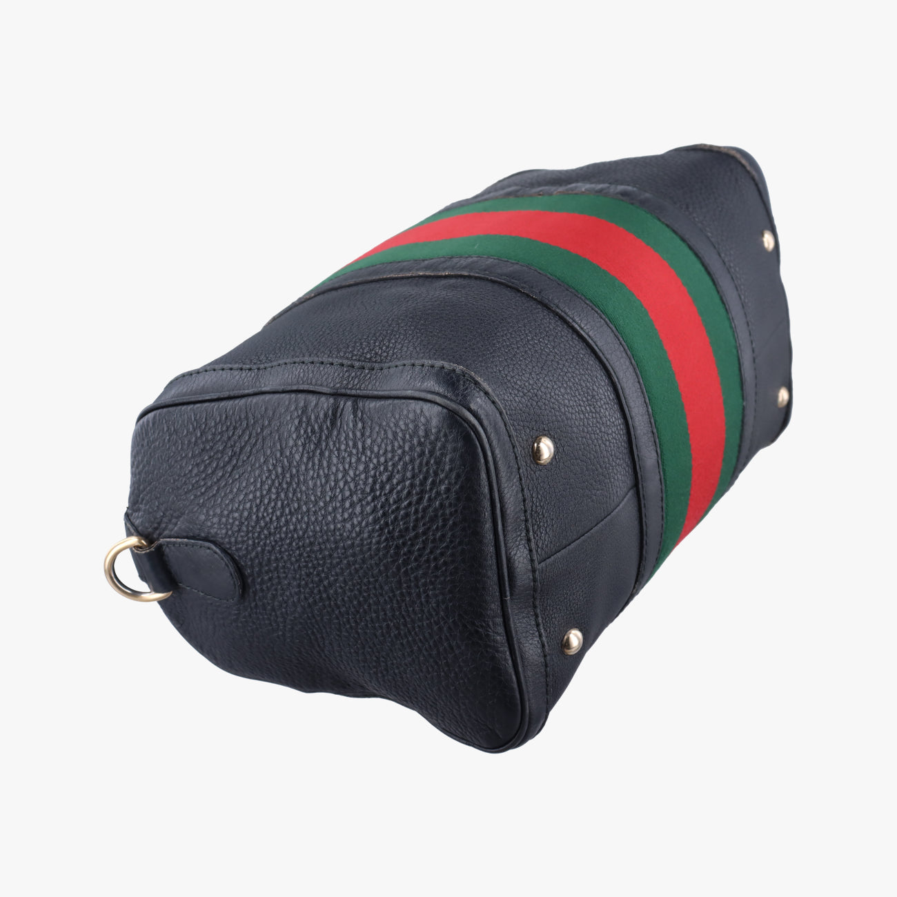 Pre-owned Gucci Sherry Line Black x green x red Leather 247205 shoulderbag | stylenewstar