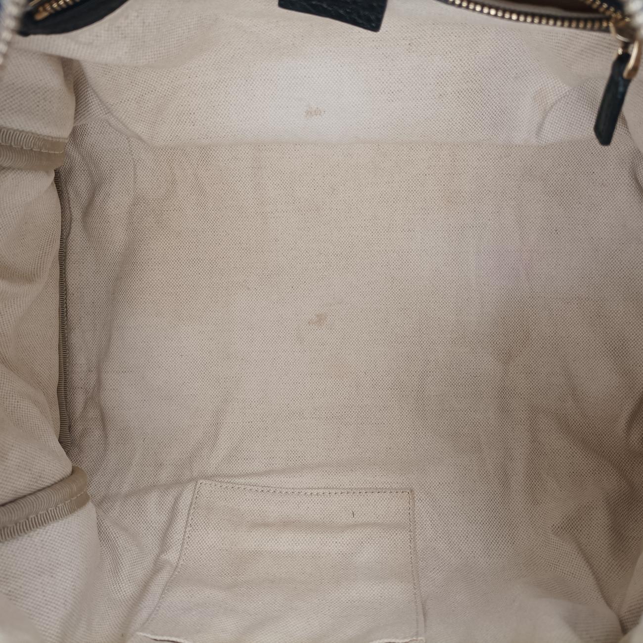 Pre-owned Gucci Sherry Line Black x green x red Leather 247205 shoulderbag | stylenewstar