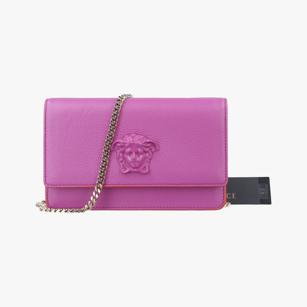 Pre-owned VERSACE Medusa Purple Leather  shoulderbag | stylenewstar