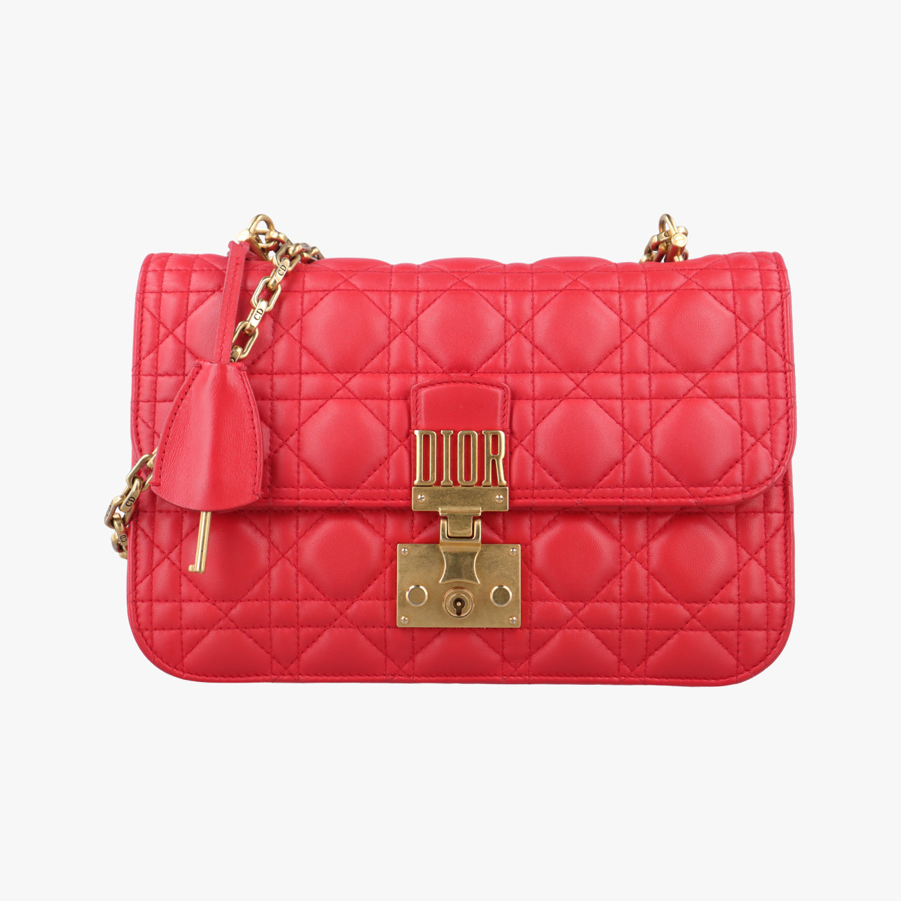 Pre-owned Christian Dior Dioraddict Red lambskin  shoulderbag | stylenewstar