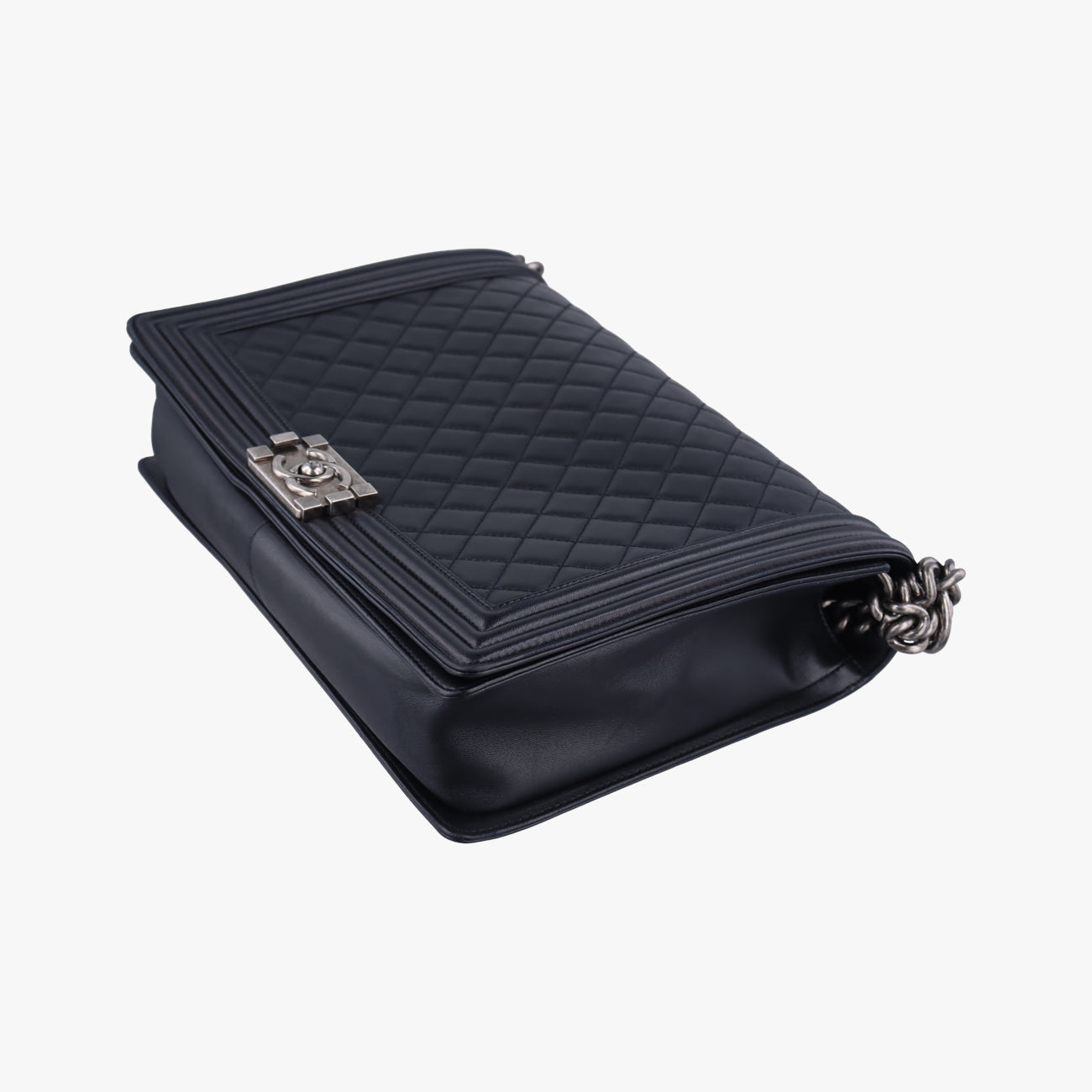 Vintage Chanel BOY CHANEL Black lambskin A67087 shoulderbag | stylenewstar