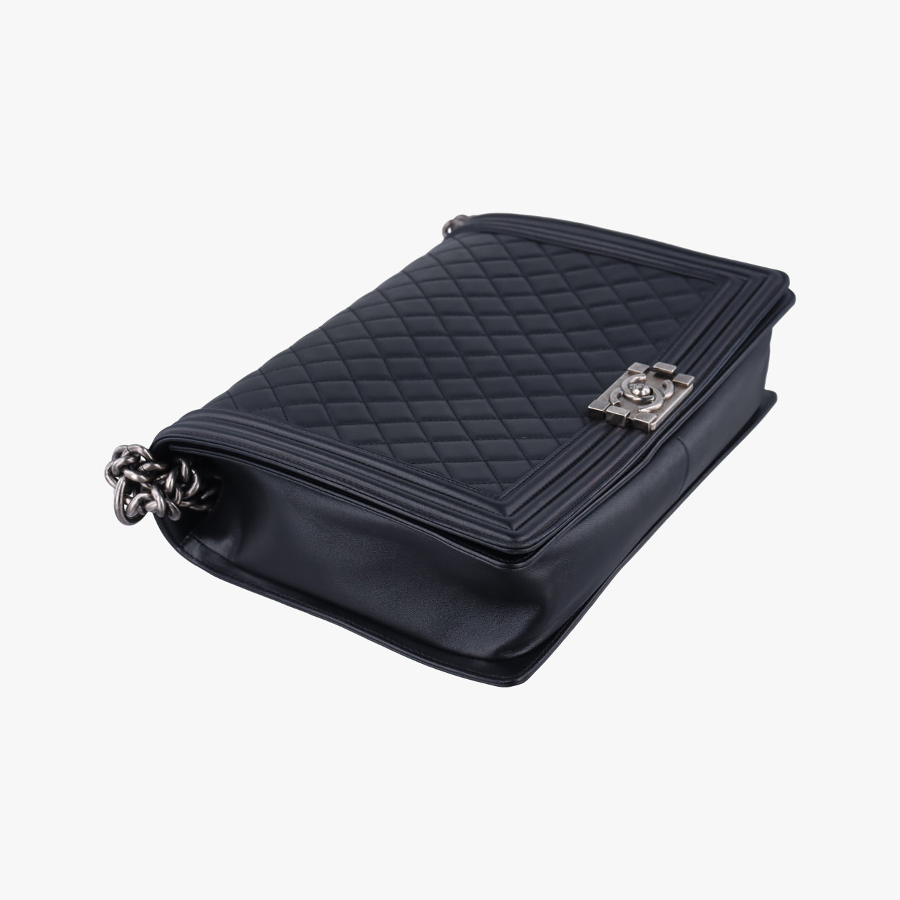 Vintage Chanel BOY CHANEL Black lambskin A67087 shoulderbag | stylenewstar