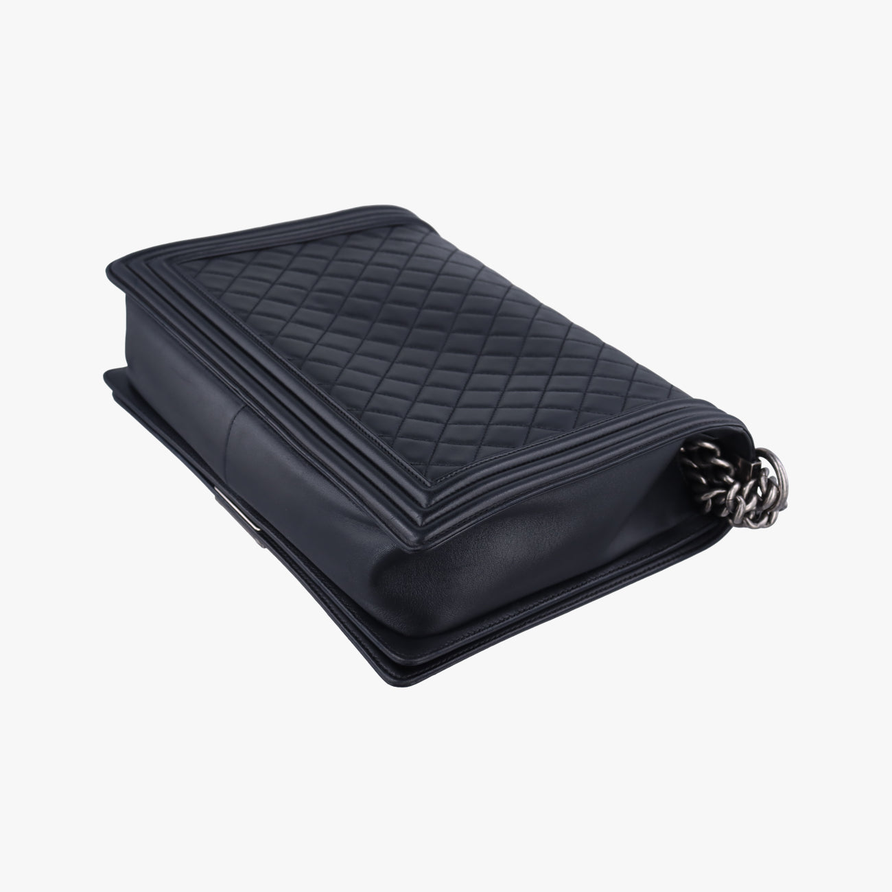 Vintage Chanel BOY CHANEL Black lambskin A67087 shoulderbag | stylenewstar