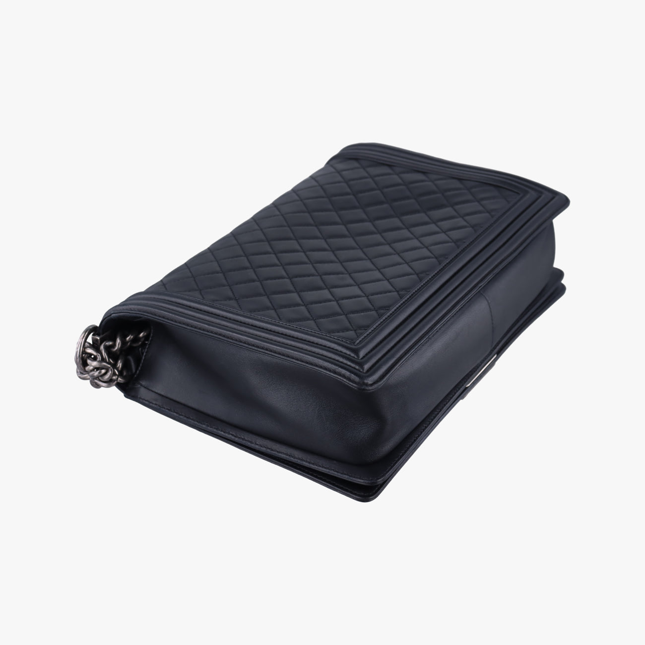 Vintage Chanel BOY CHANEL Black lambskin A67087 shoulderbag | stylenewstar