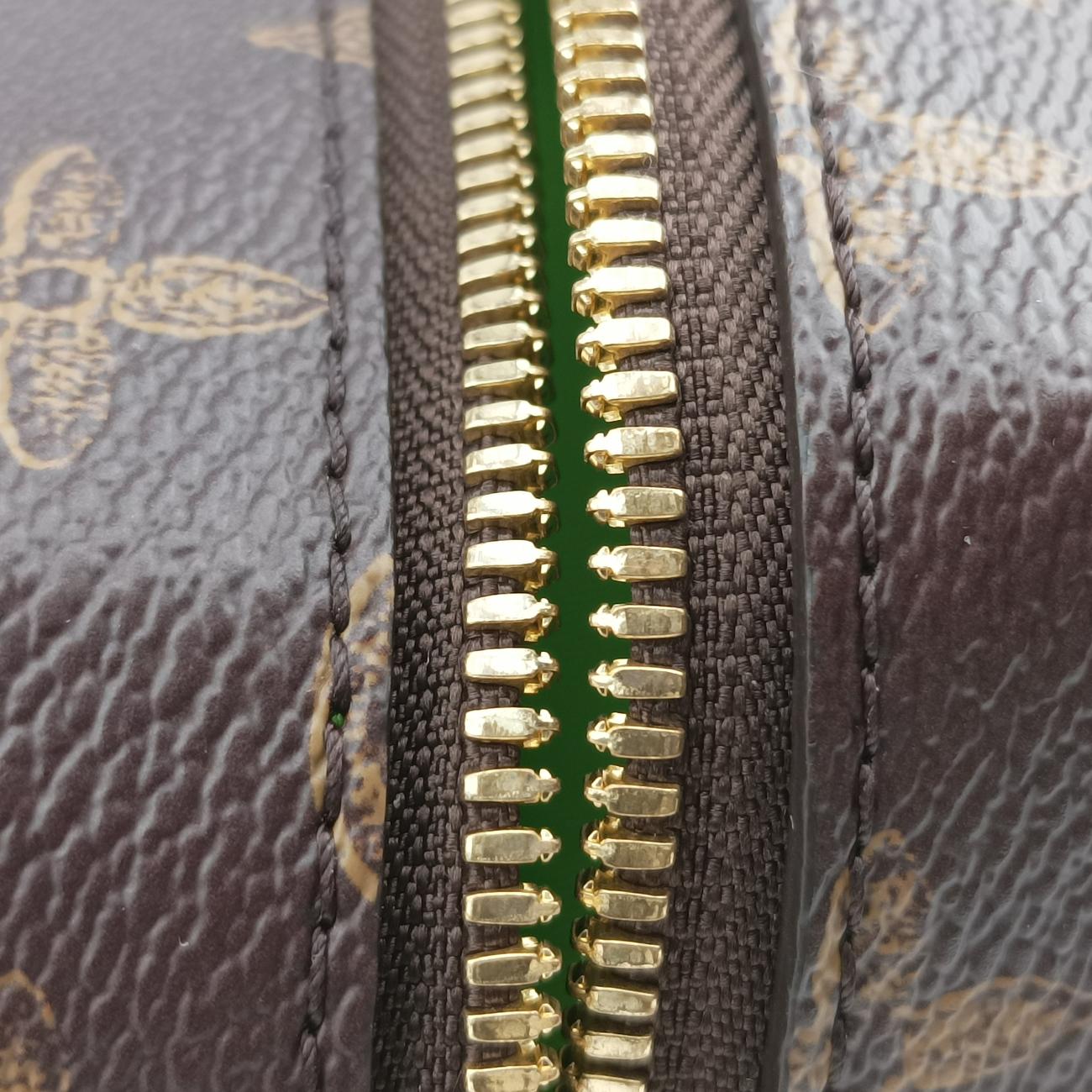 Pre-owned Louis Vuitton VERTICAL BOX TRUNK brown×green Monogram Canvas×calf leather M59664 shoulderbag | stylenewstar