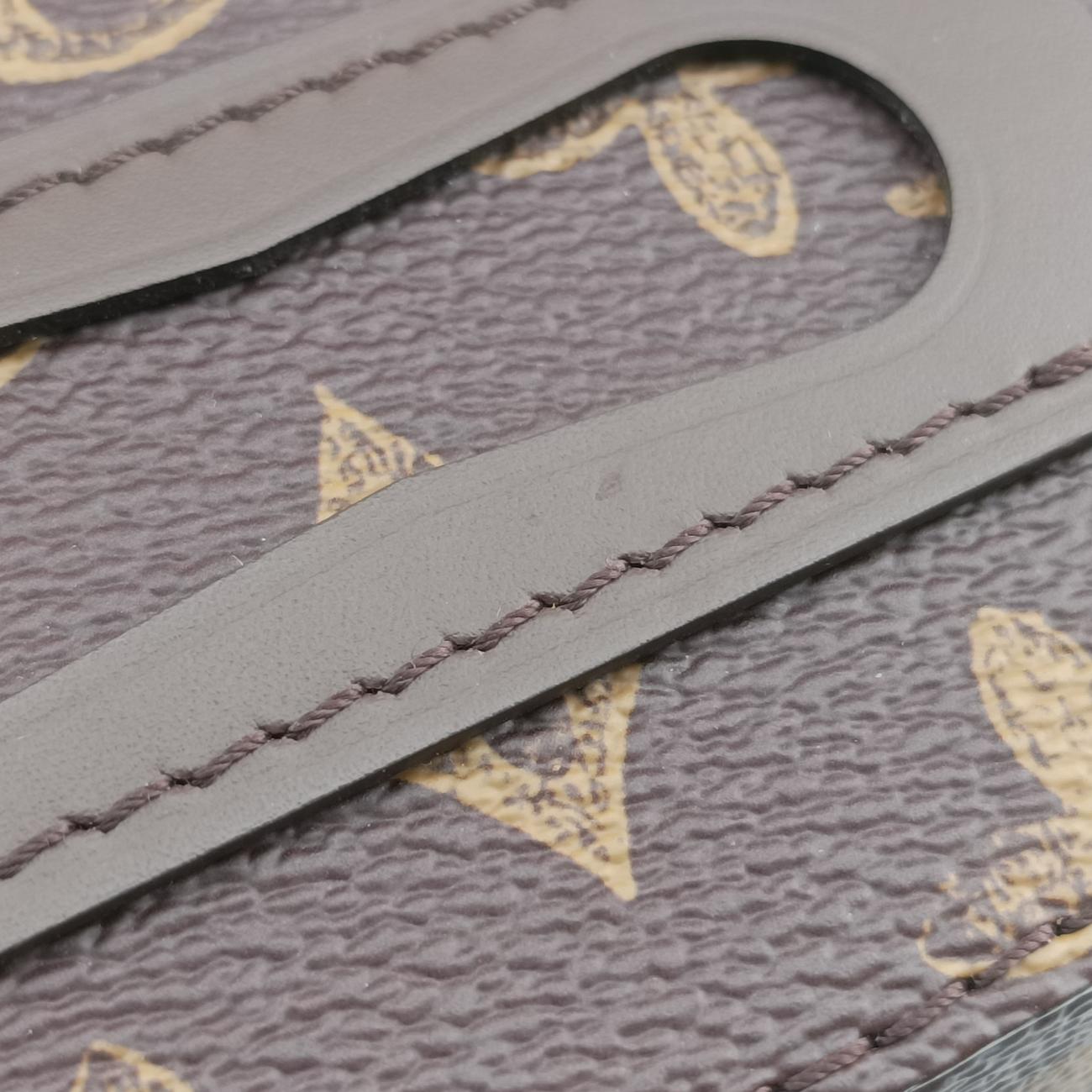 Pre-owned Louis Vuitton VERTICAL BOX TRUNK brown×green Monogram Canvas×calf leather M59664 shoulderbag | stylenewstar