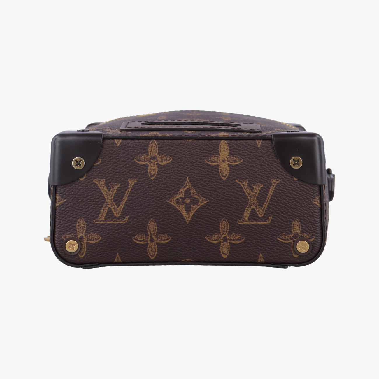 Pre-owned Louis Vuitton VERTICAL BOX TRUNK brown×green Monogram Canvas×calf leather M59664 shoulderbag | stylenewstar