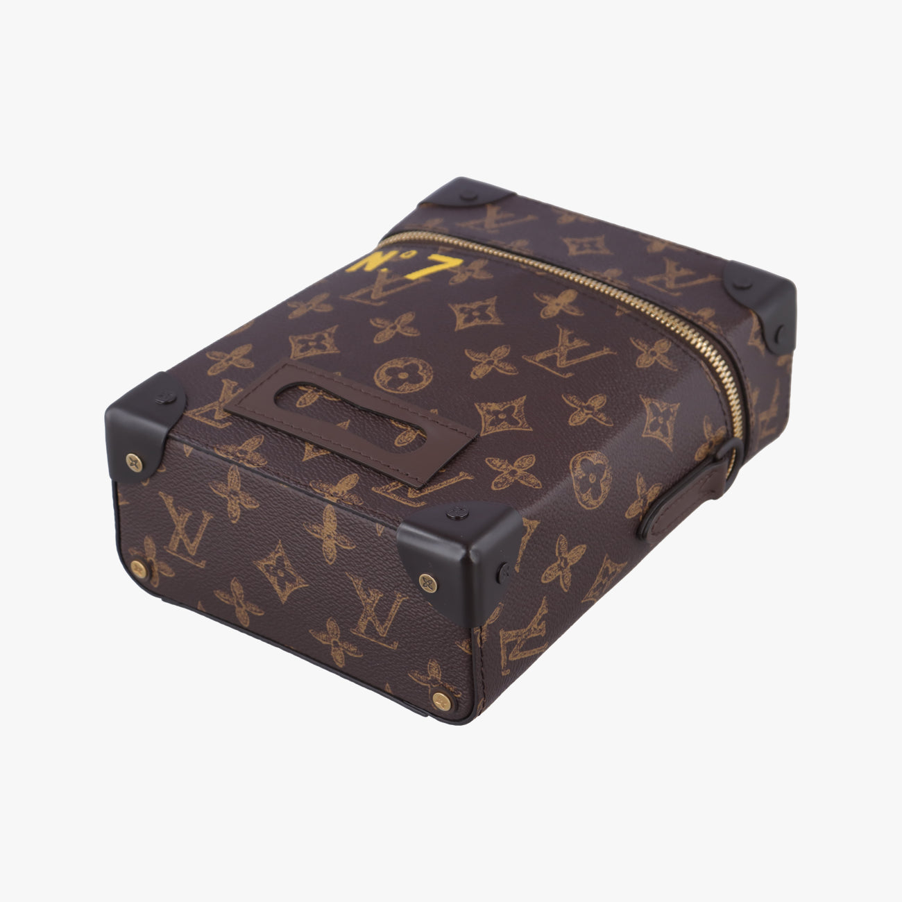 Pre-owned Louis Vuitton VERTICAL BOX TRUNK brown×green Monogram Canvas×calf leather M59664 shoulderbag | stylenewstar
