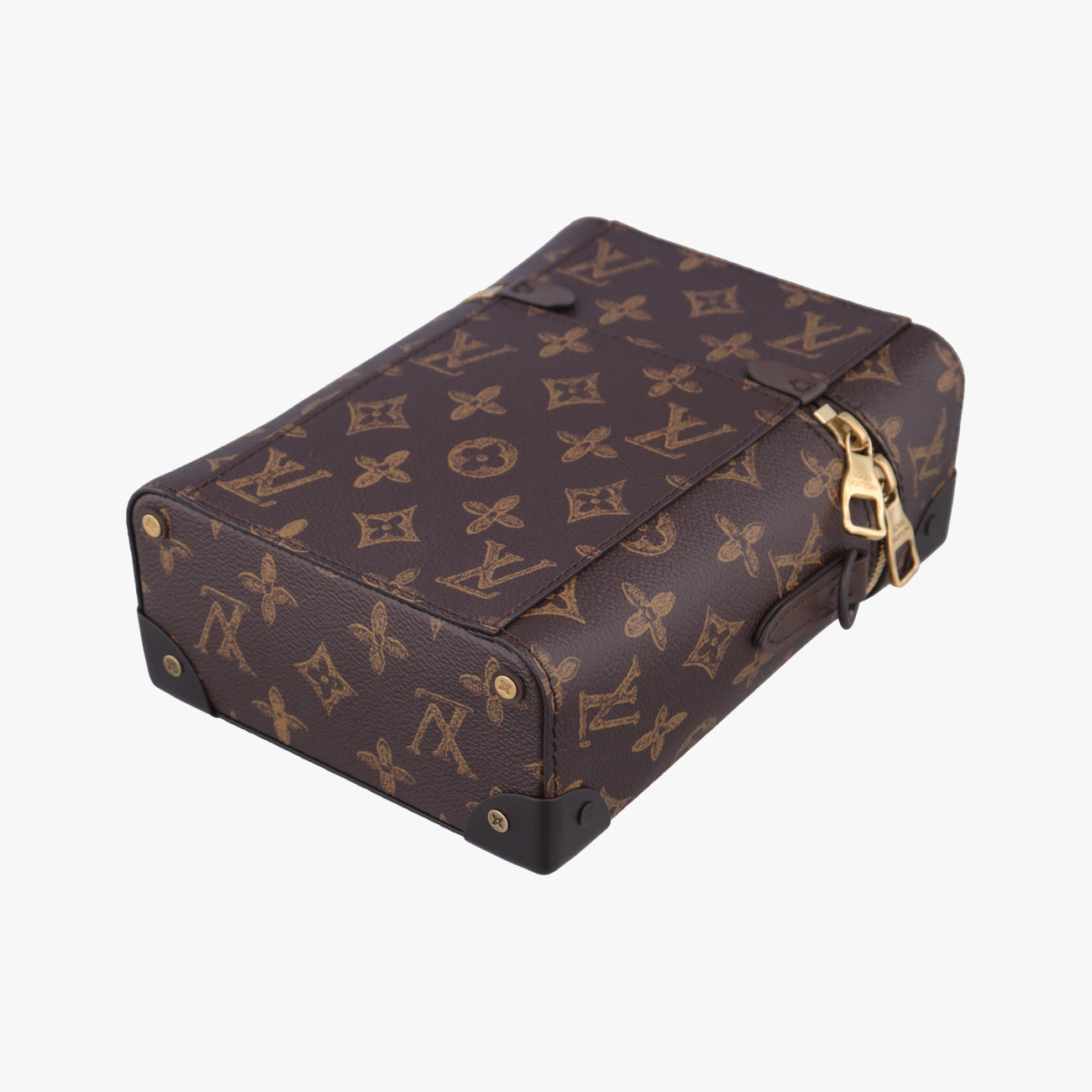 Pre-owned Louis Vuitton VERTICAL BOX TRUNK brown×green Monogram Canvas×calf leather M59664 shoulderbag | stylenewstar