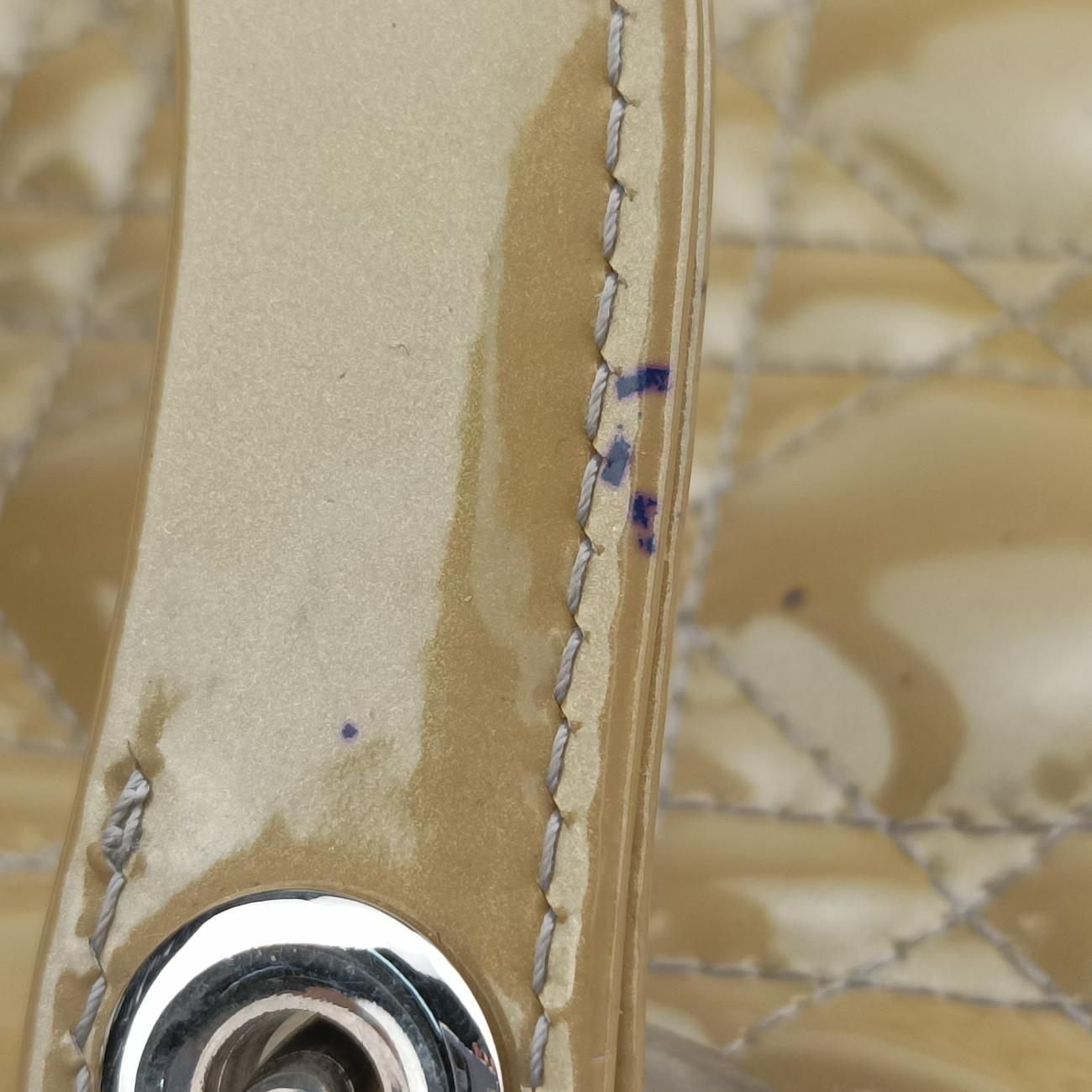 Secondhand Christian Dior Lady Dior Yellow Patent  shoulderbag | stylenewstar